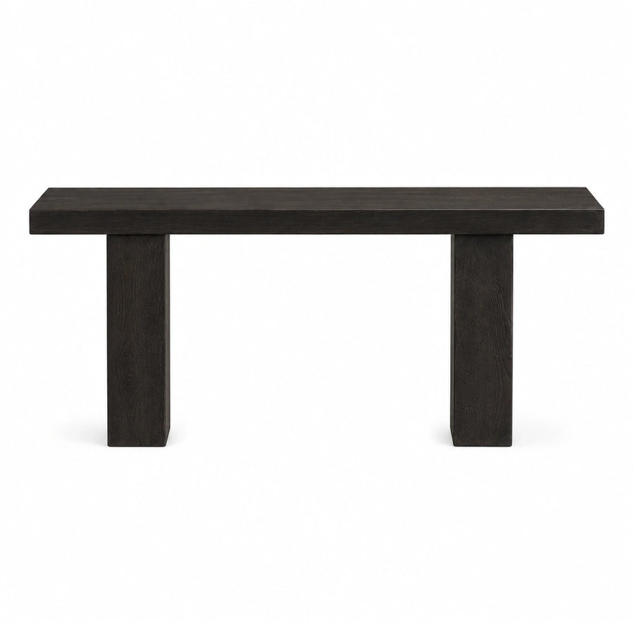 Dark Wood Rectangular Console Table
