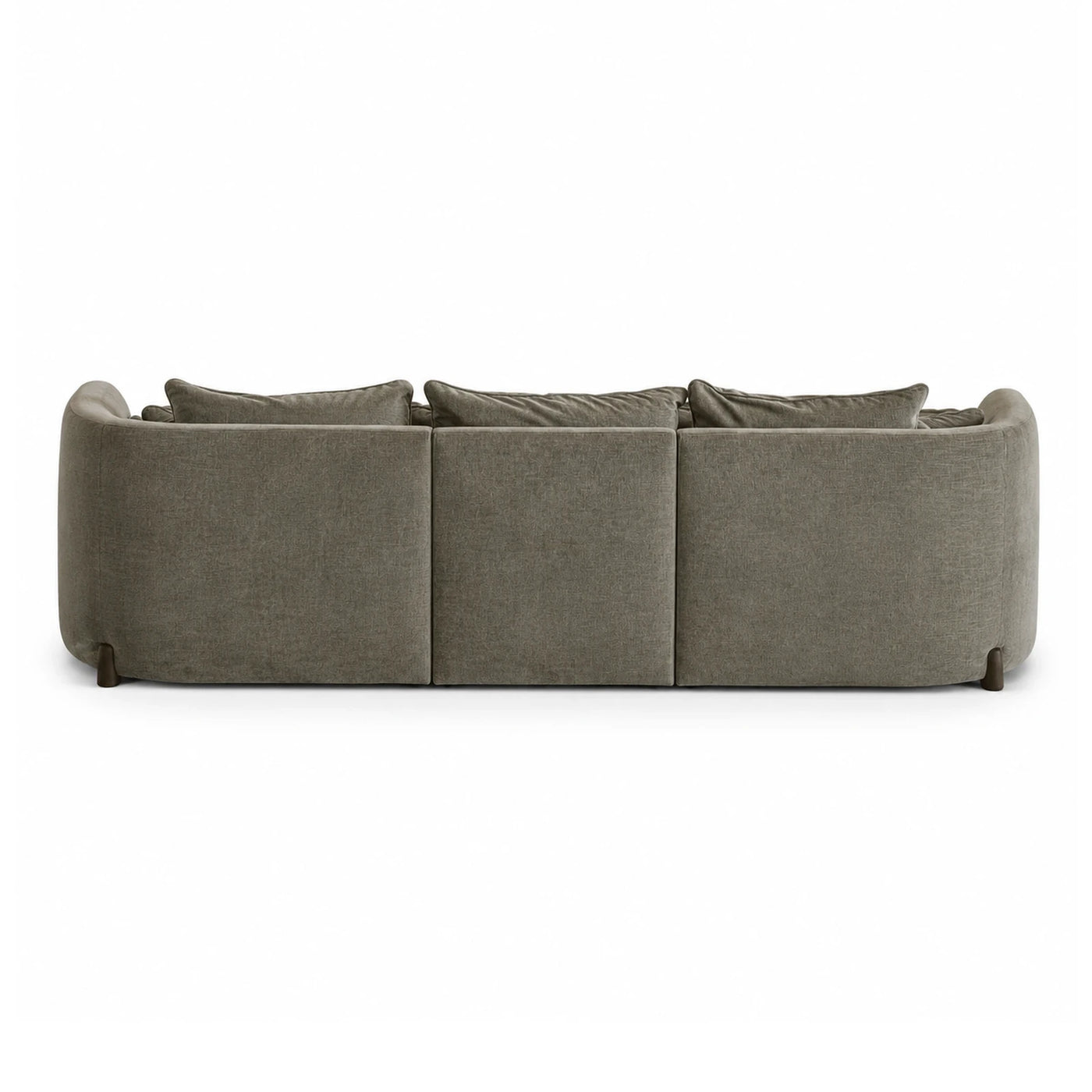 Curved Modular Sofa in Grey Fabric