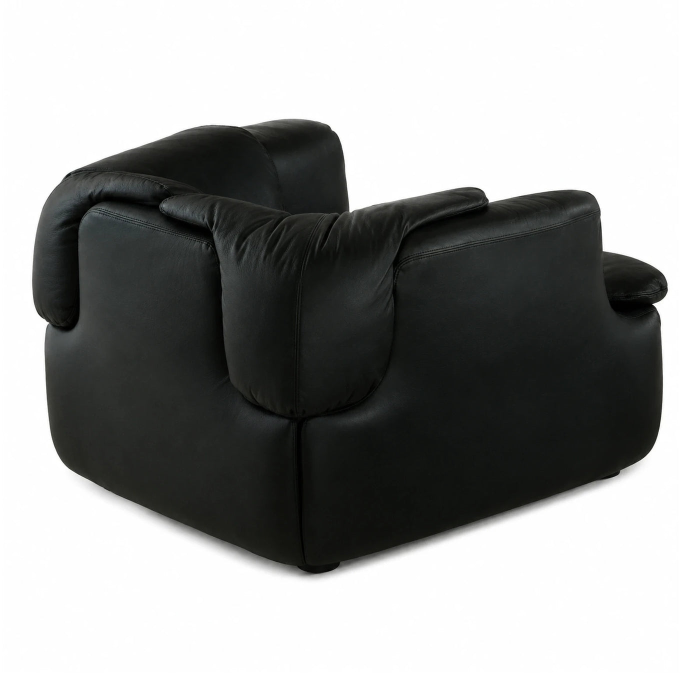 Black Leather Modular Sofa Sectional