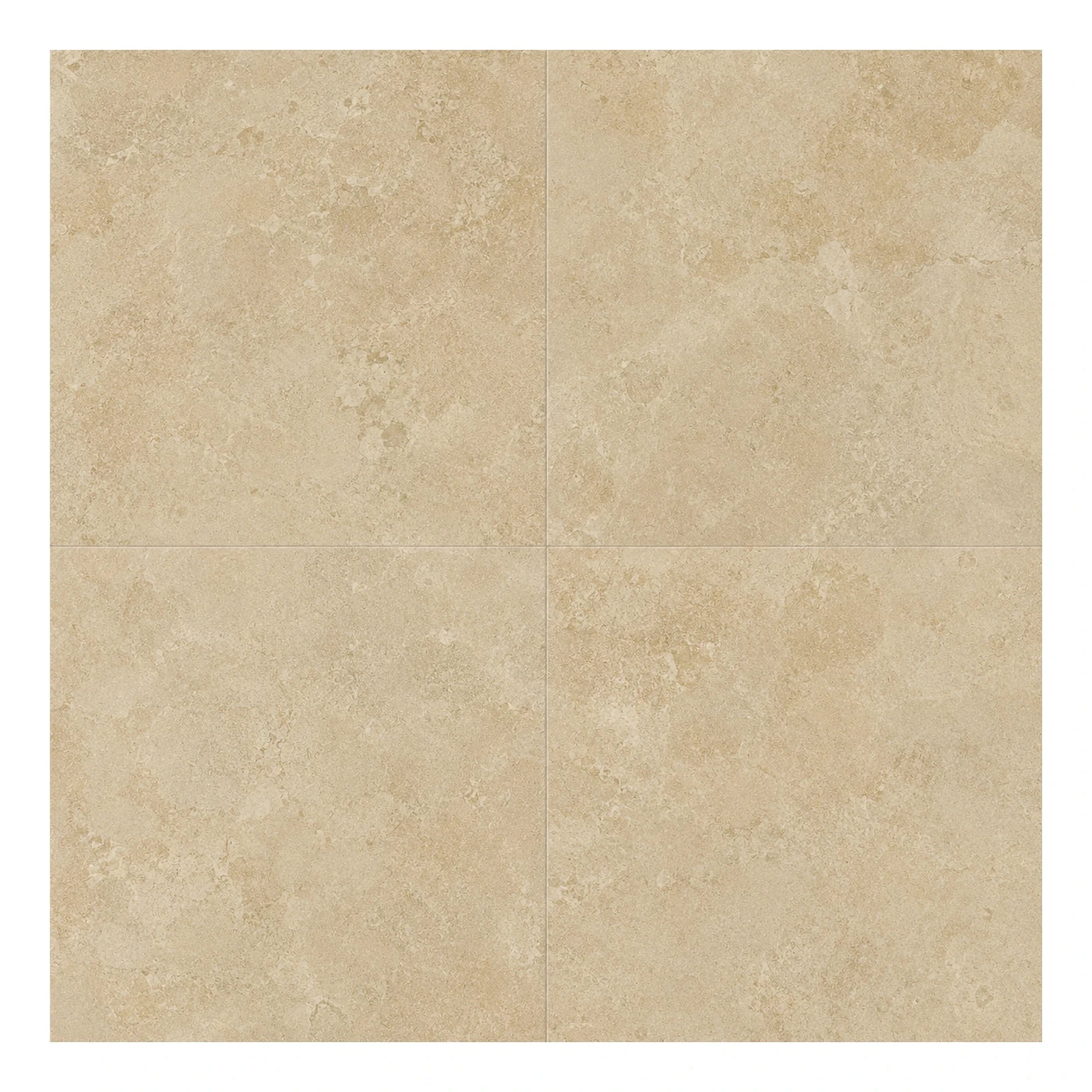 Beige Travertine Look Square Floor Tiles