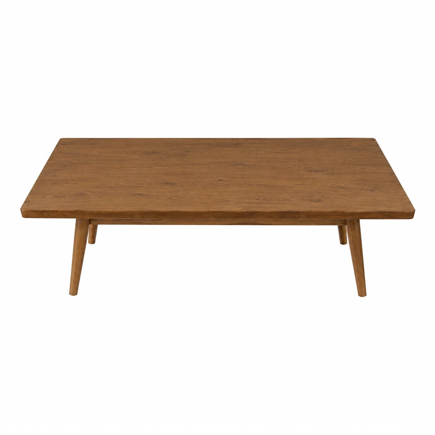 Solid Wood Rectangular Coffee Table with Tapered Legs
