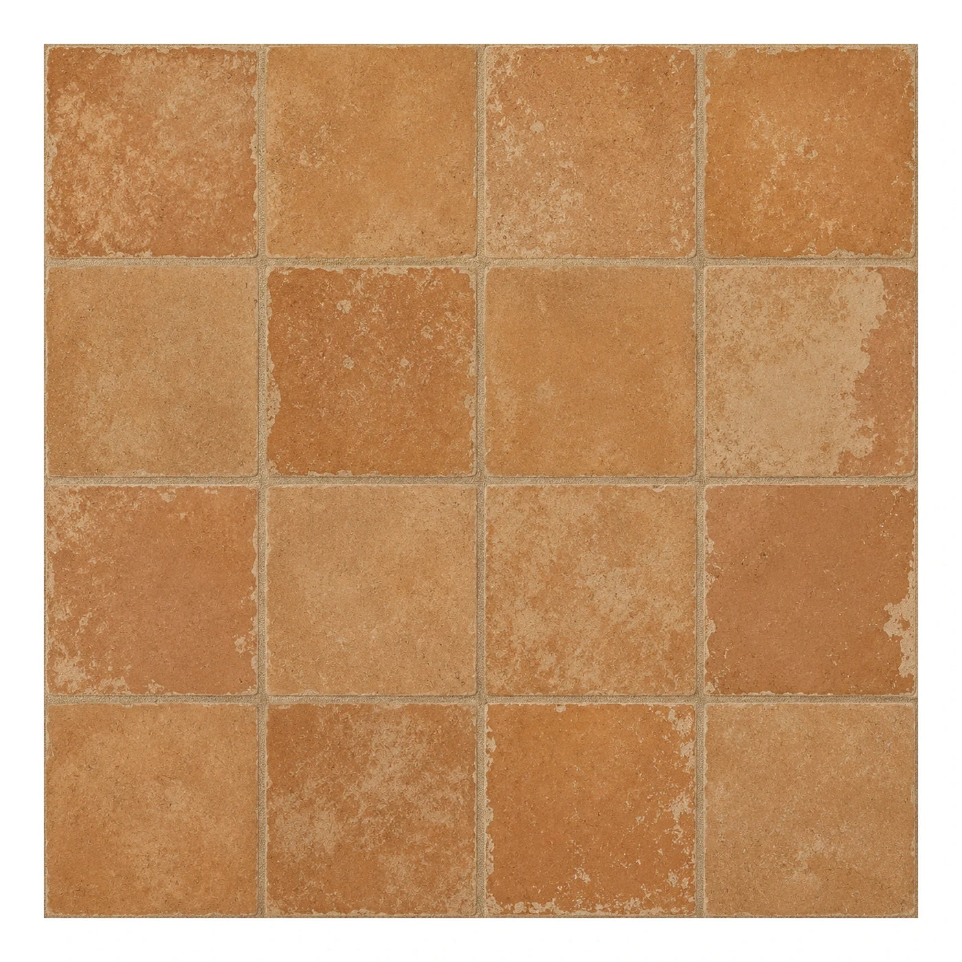 Terracotta Square Floor Tiles with Rustic Finish