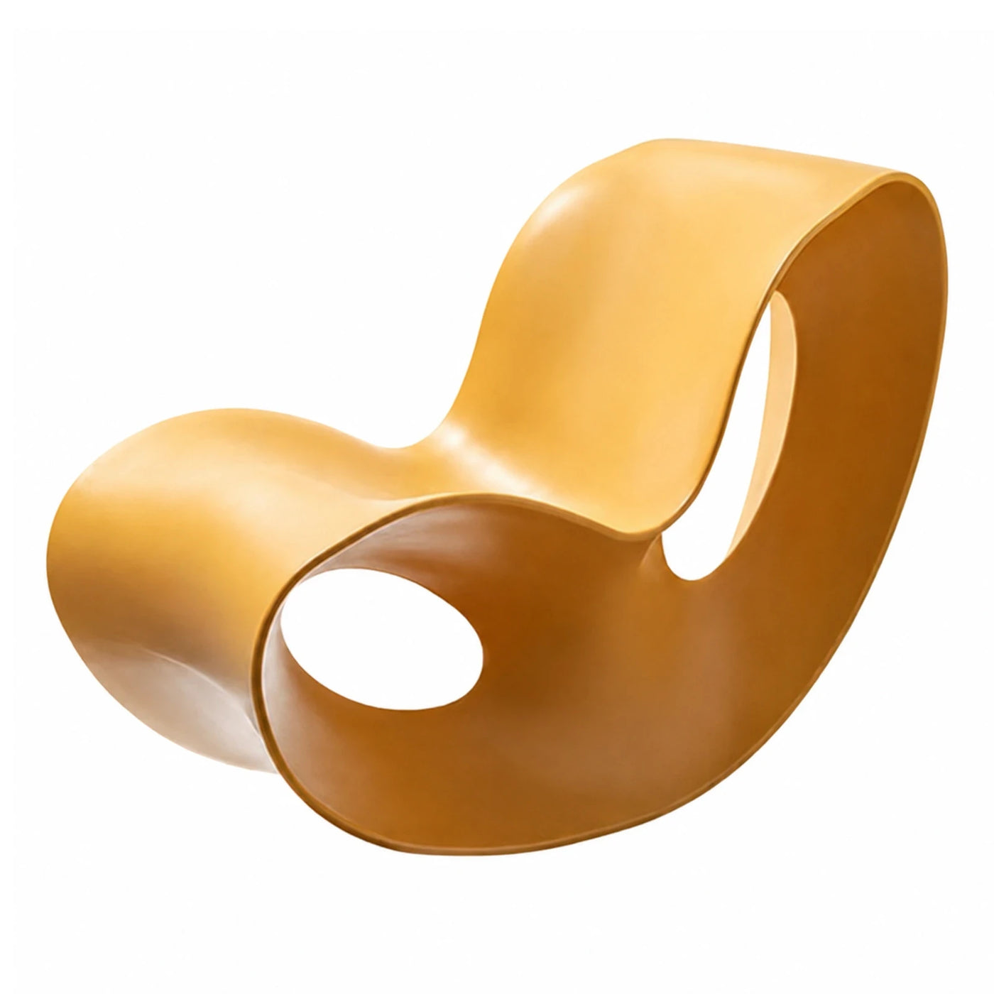 Modern Yellow Curved Lounge Chair
