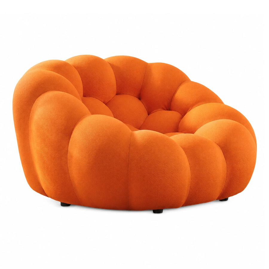 Orange Boucle Cloud Sofa