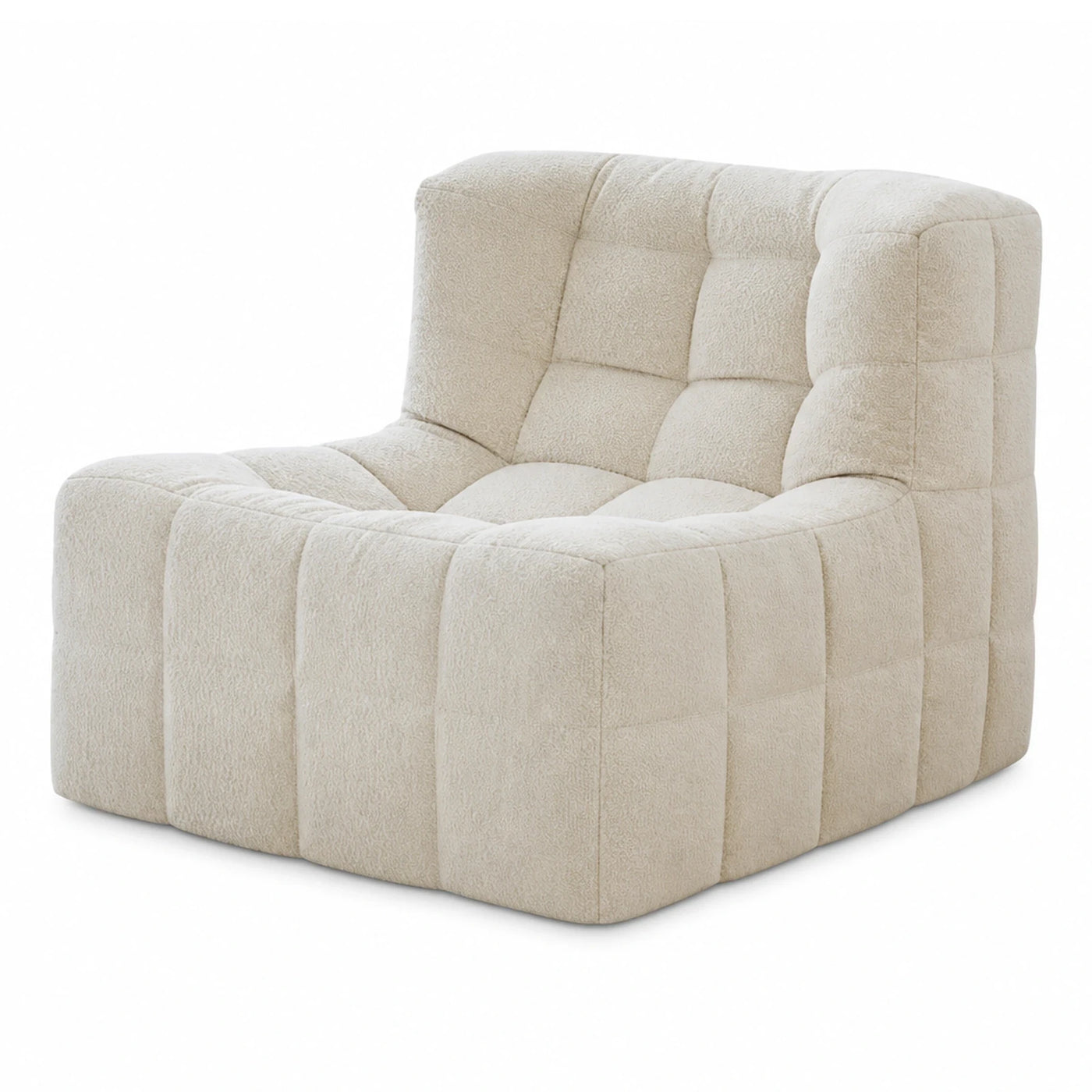 Cream Boucle Modular Lounge Chair