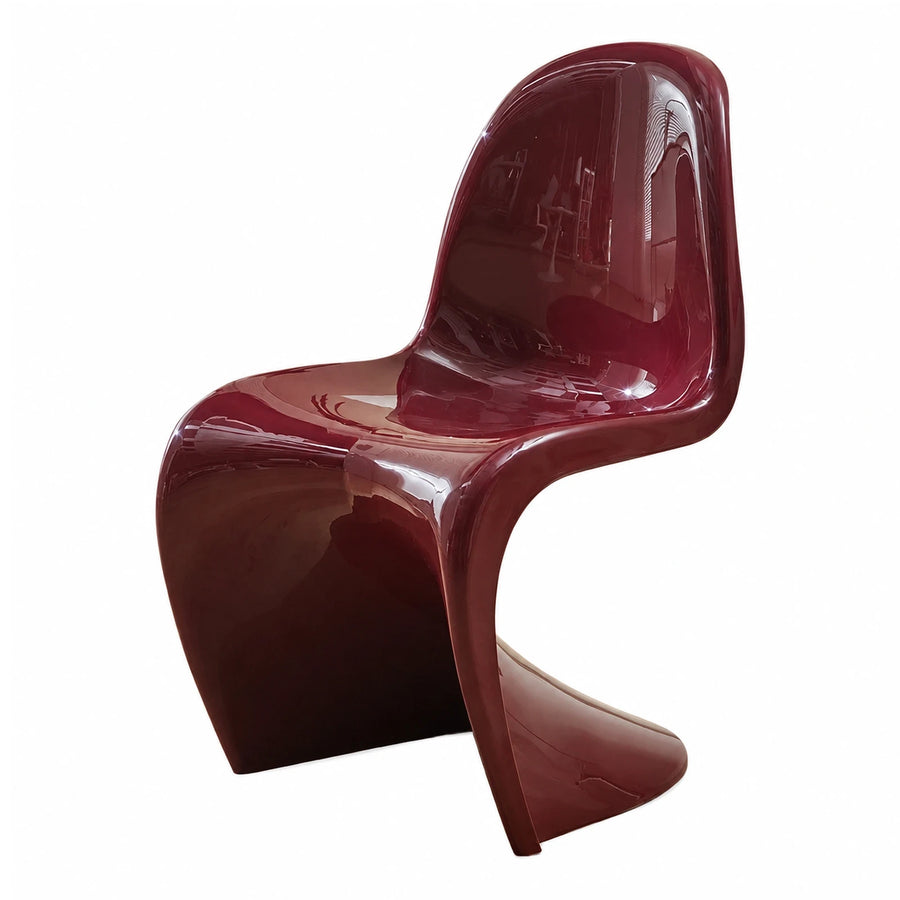 Glossy Red S-Curve Cantilever Chair