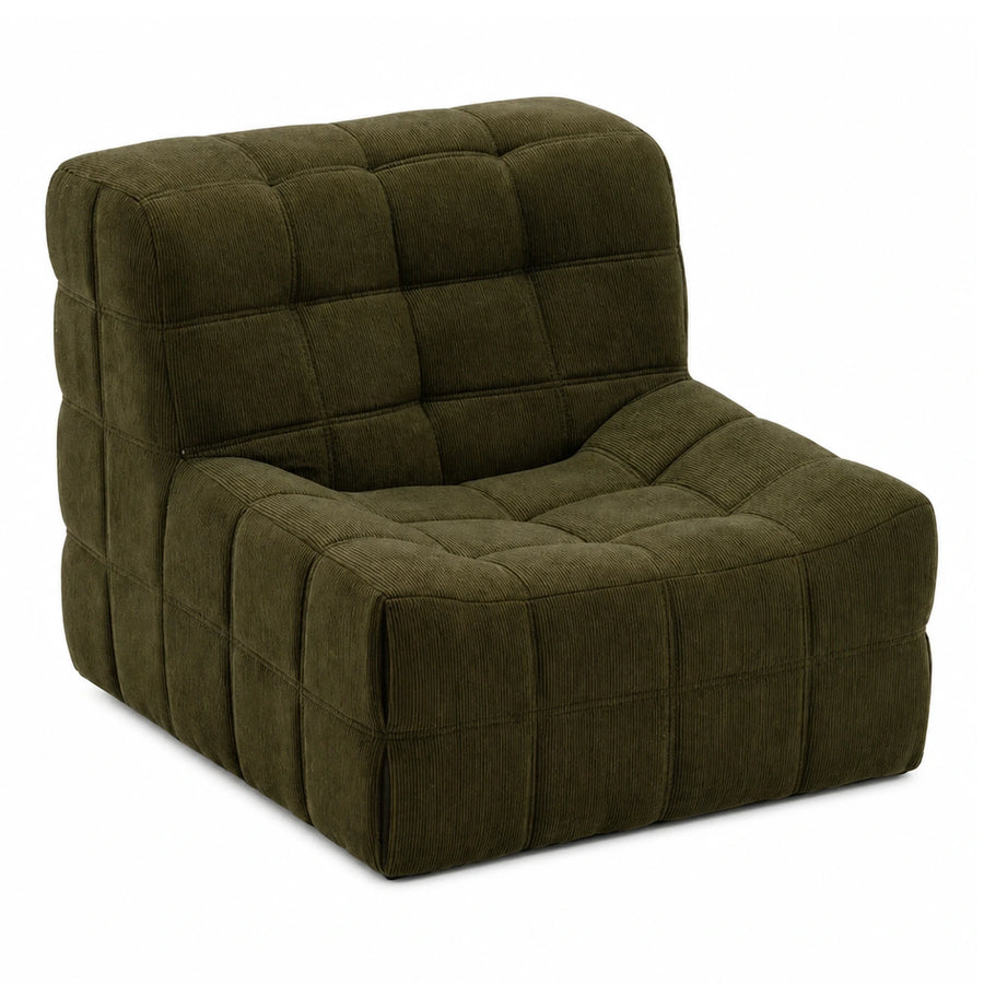 Green Corduroy Modular Lounge Chair