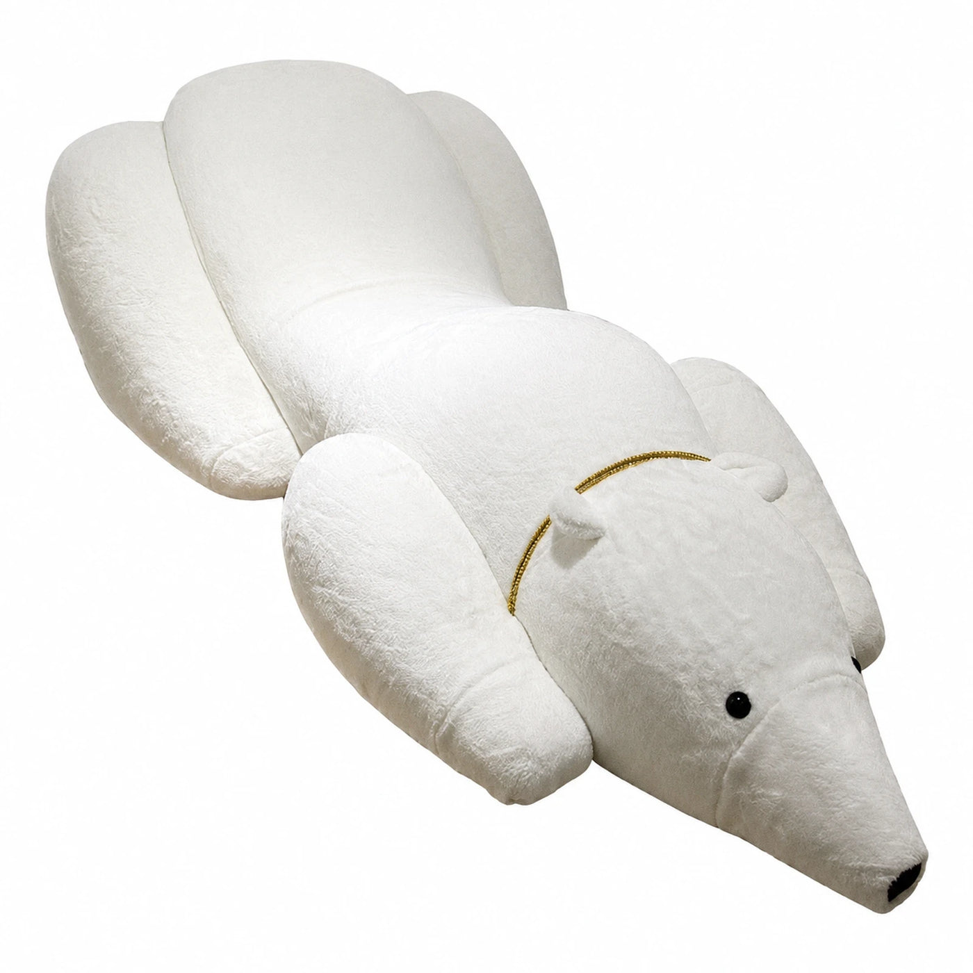 White Polar Bear Shaped Plush Floor Sofa