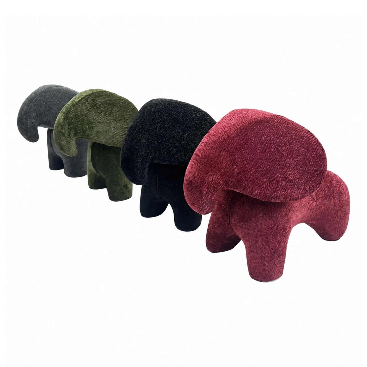 Mushroom Shaped Velvet Stool in Multiple Colors