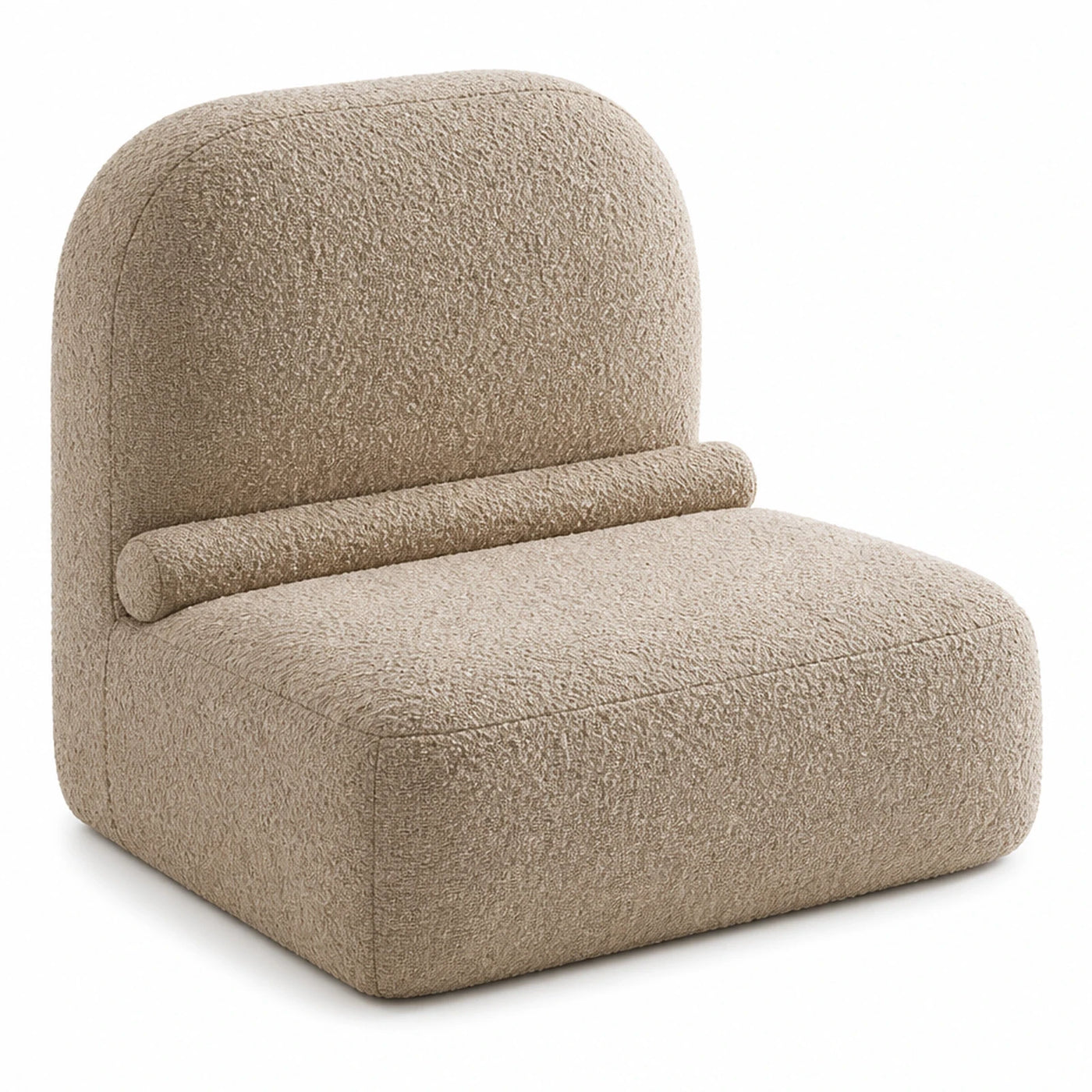 Linear Beige Boucle Modular Lounge Chair