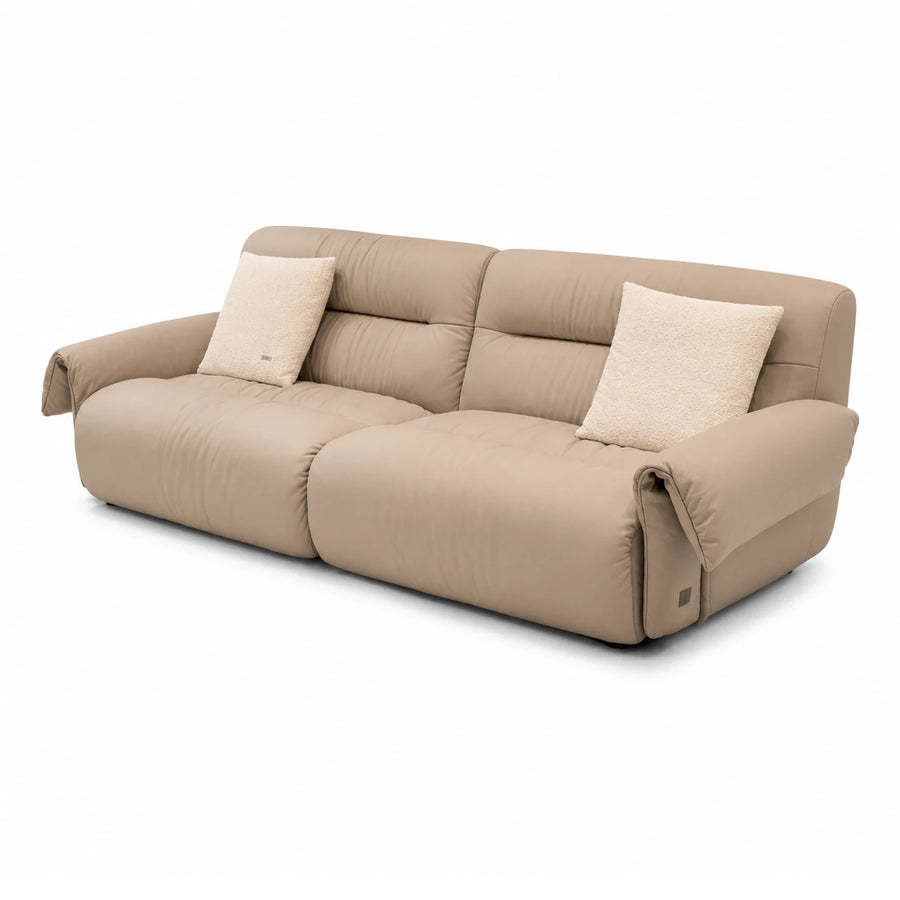 Beige Modular Sofa with Plush Cushions