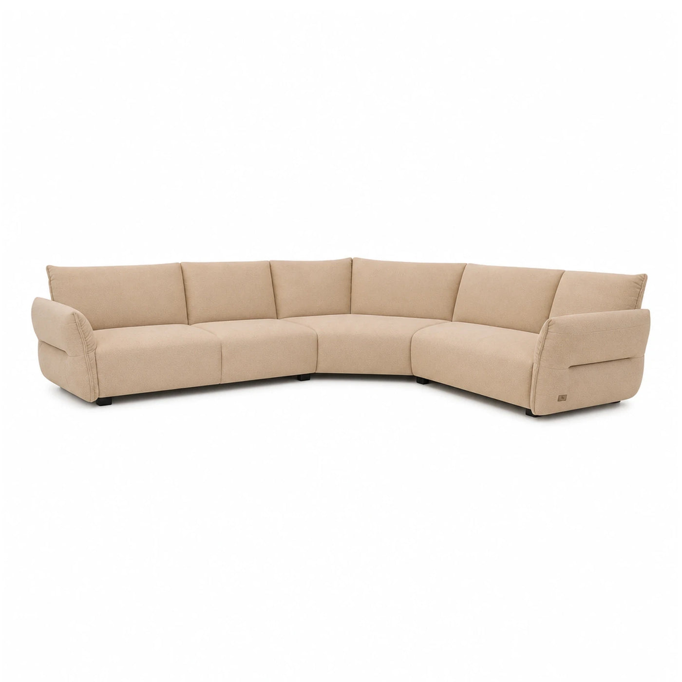Beige Fabric Modular Sectional Sofa