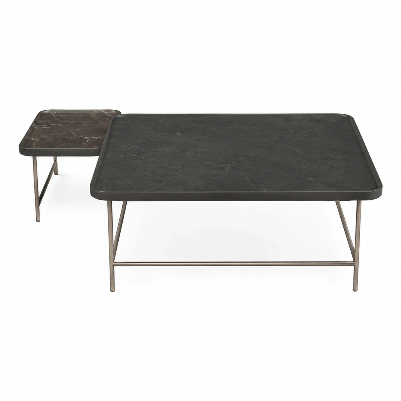 Dark Marble Nesting Coffee Table Set