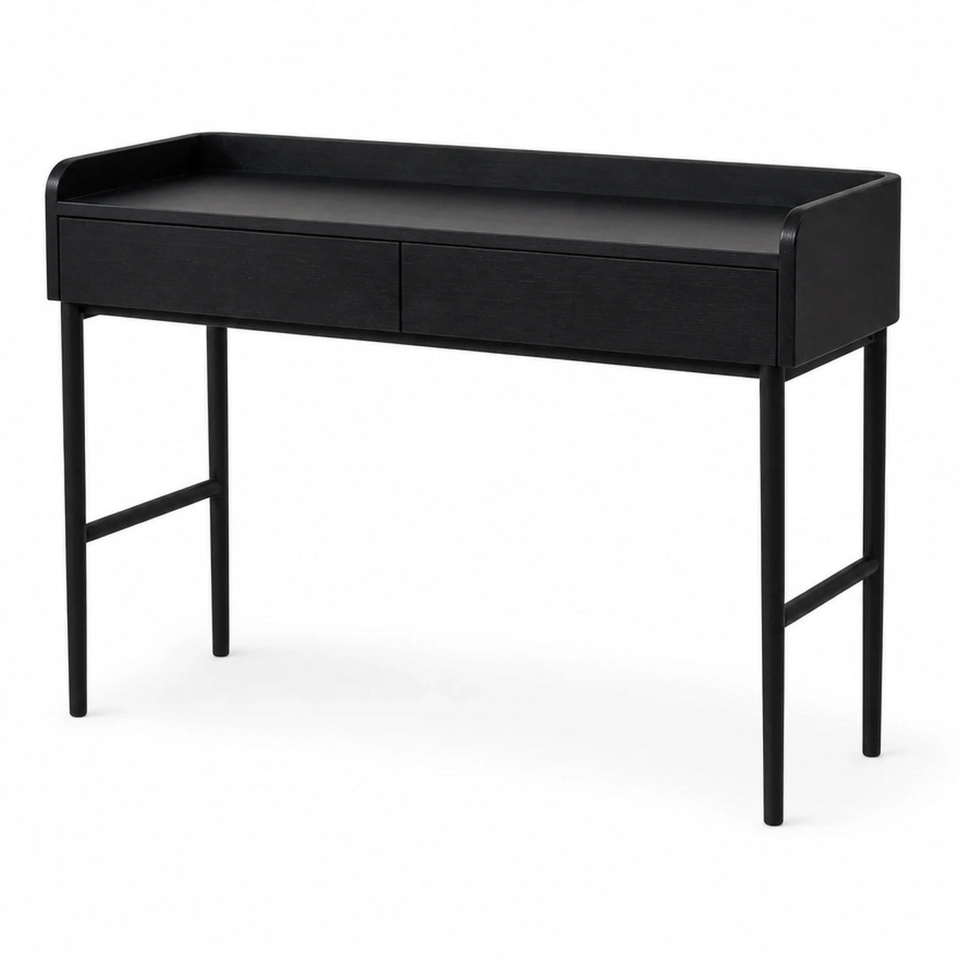 Black Modern Console Table with Drawers