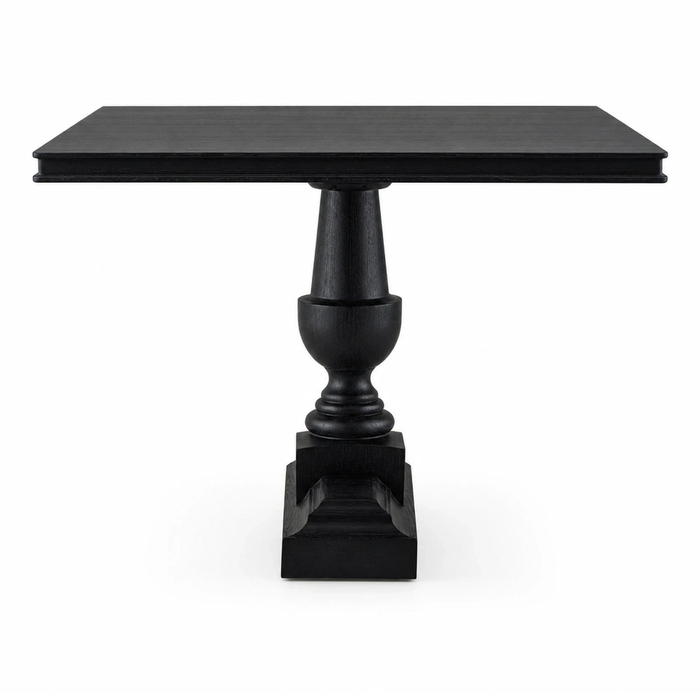 Black Wood Pedestal Dining Table