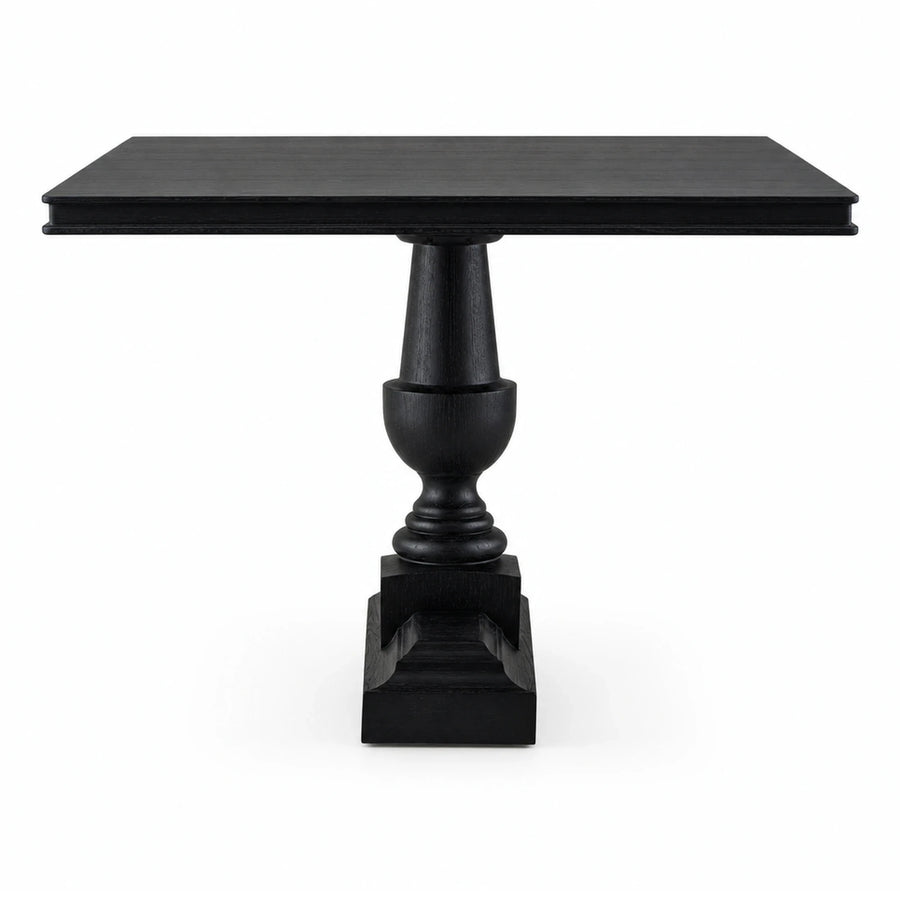 Black Wood Pedestal Dining Table