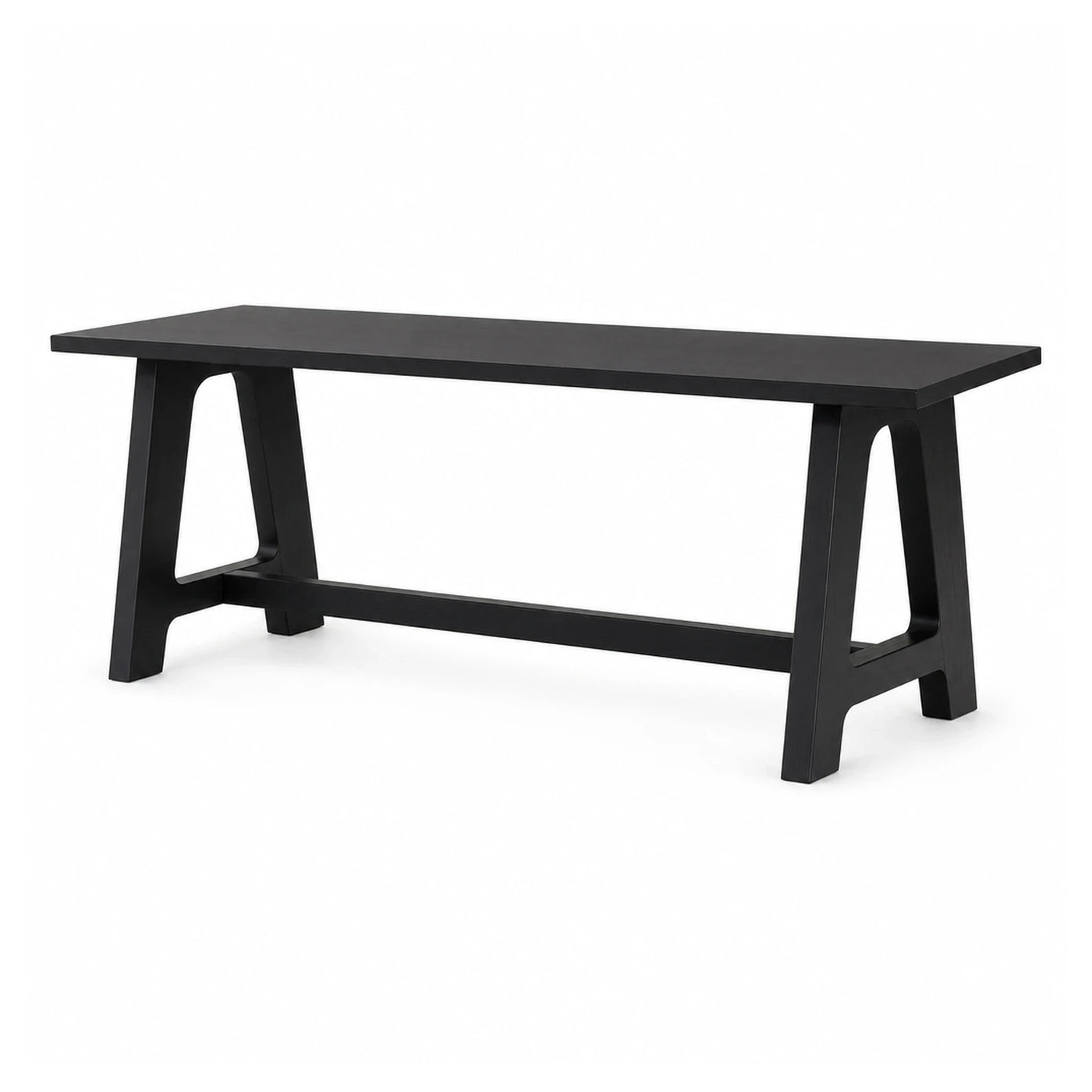 Black Trestle Base Dining Table
