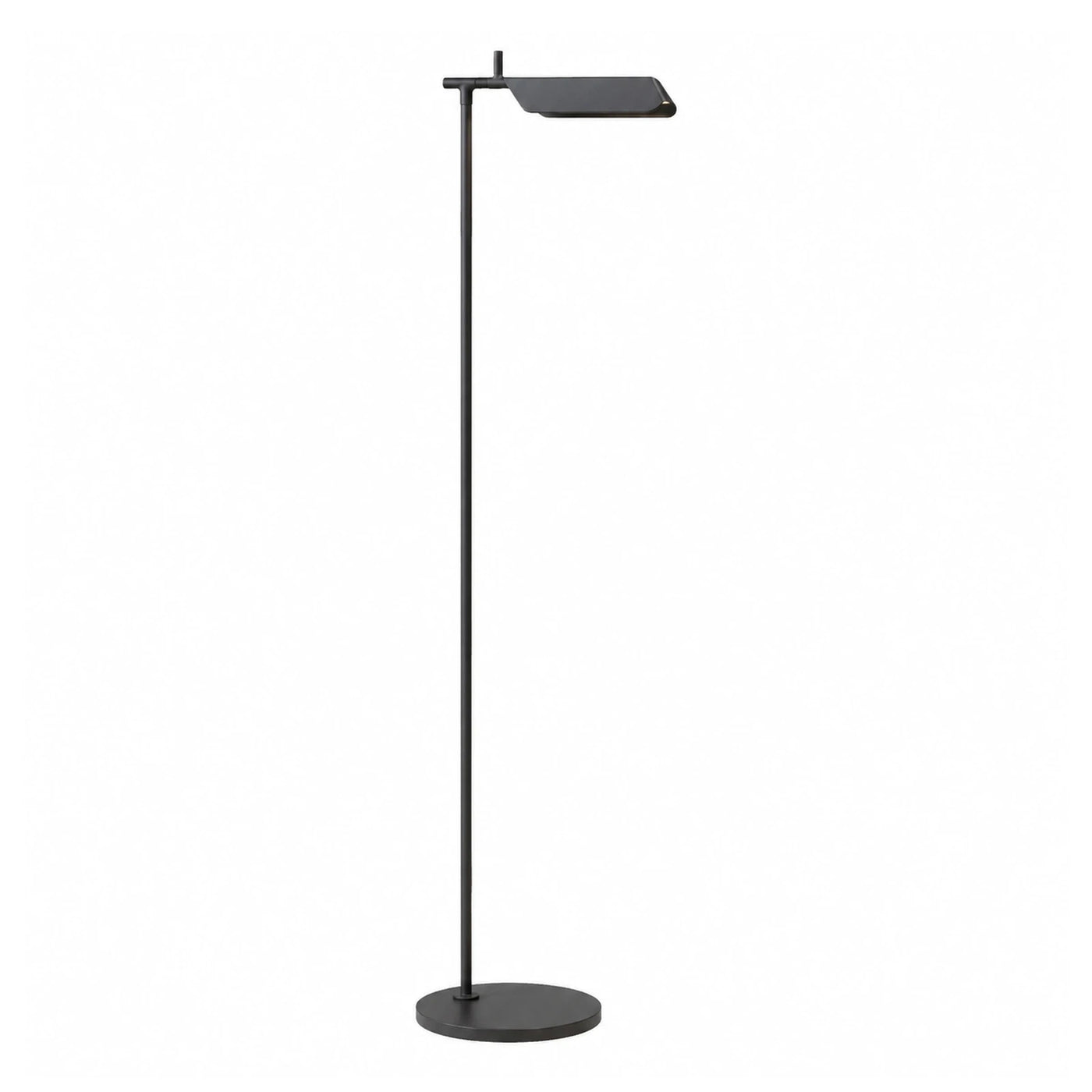 Black Minimalist Floor Lamp with Round Base