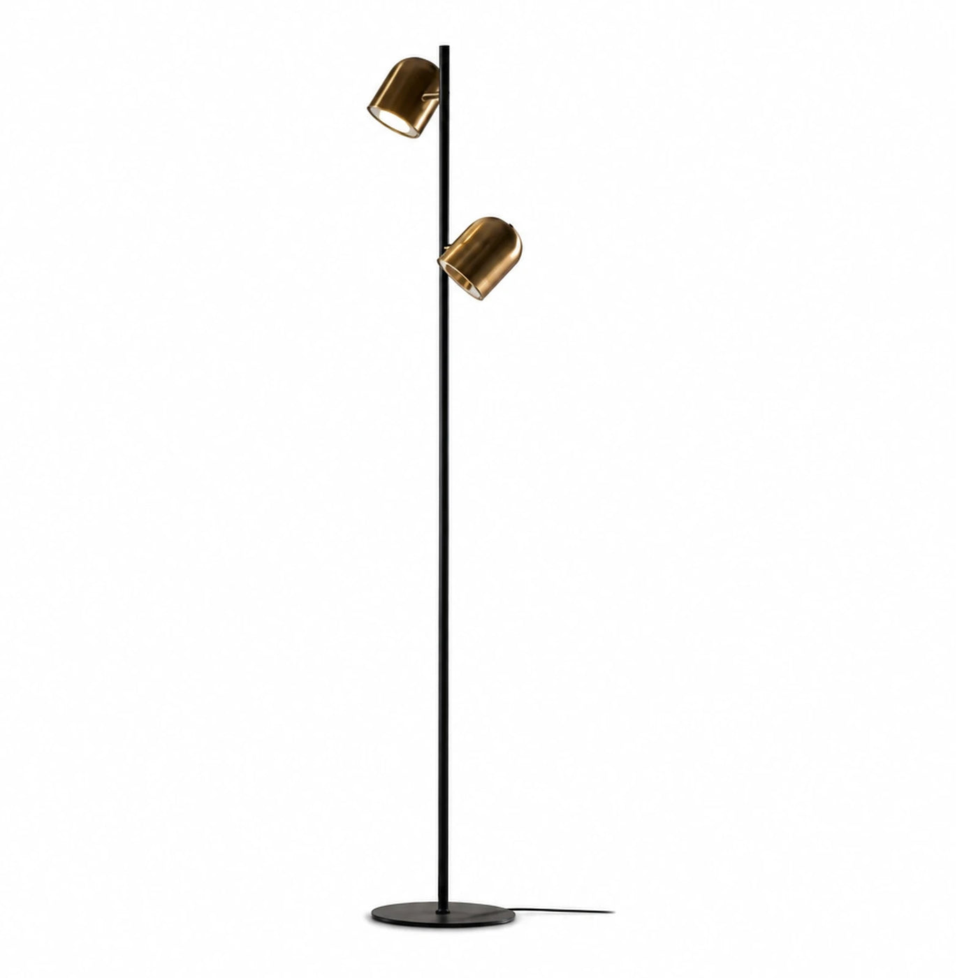 Black and Gold Dual Head Floor Lamp