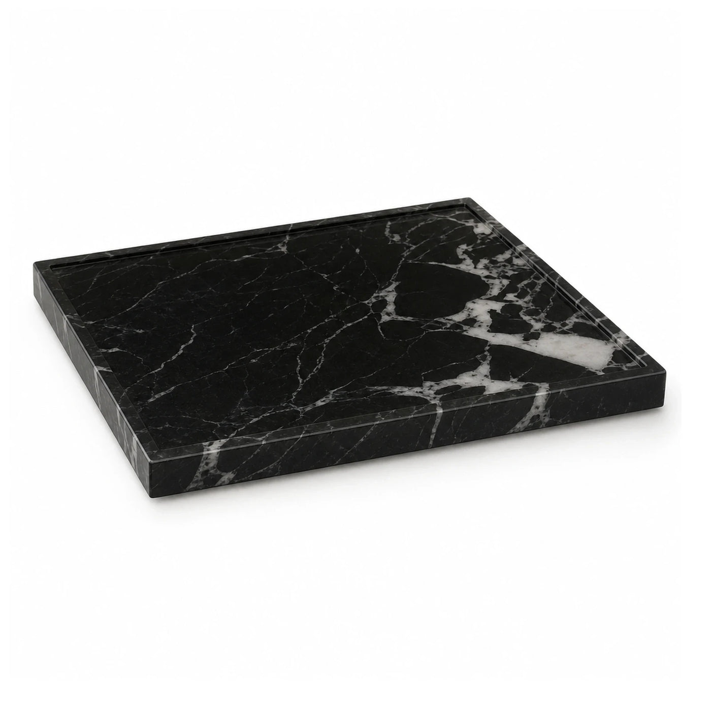 Black Marble Rectangular Serving Tray