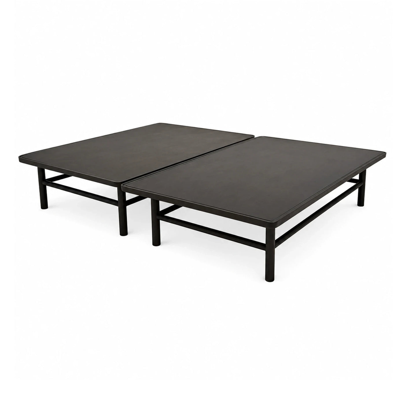 Black Metal Nesting Coffee Tables Set