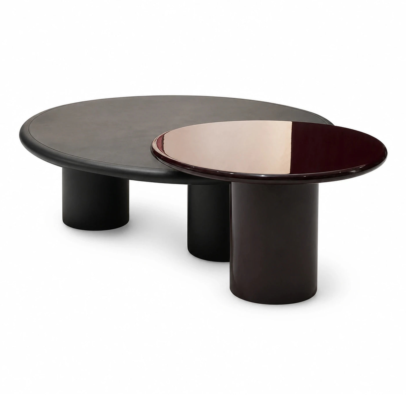 Modern Oval Nesting Coffee Table Set
