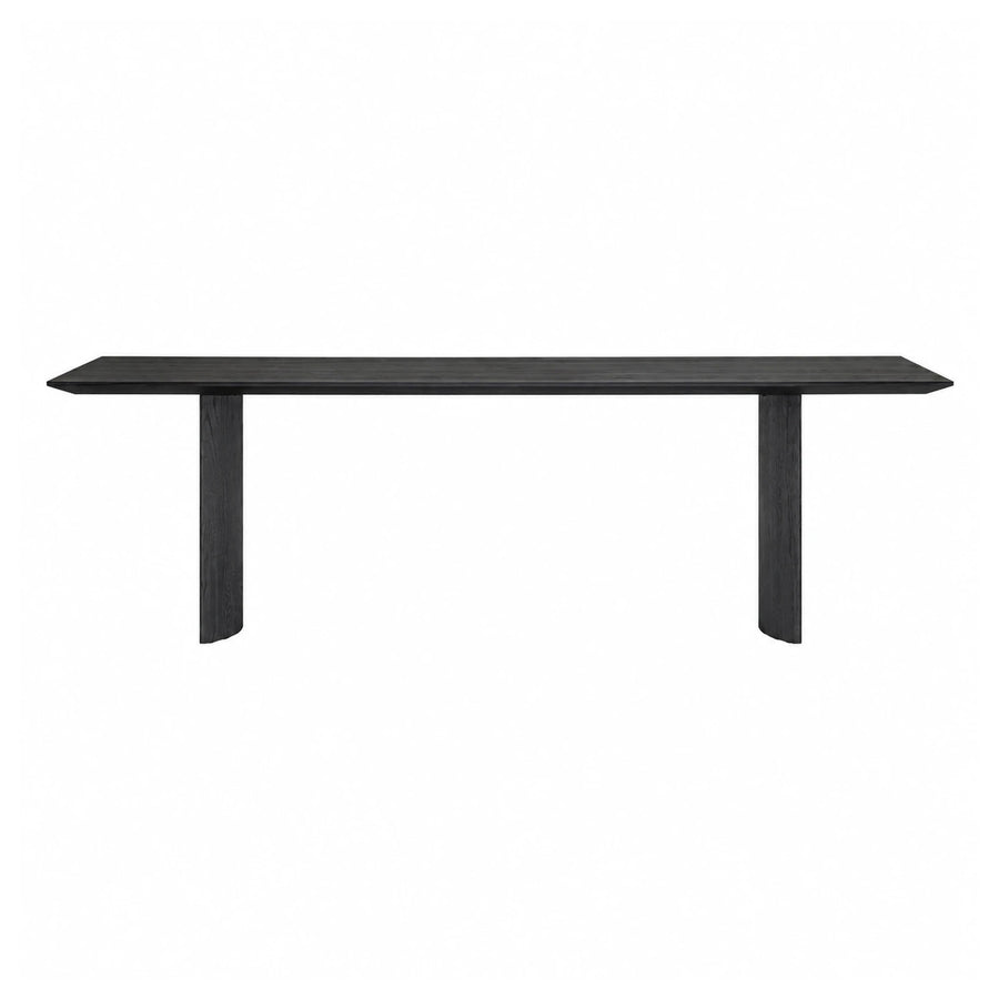 Black Wood Dining Table with Rectangular Top