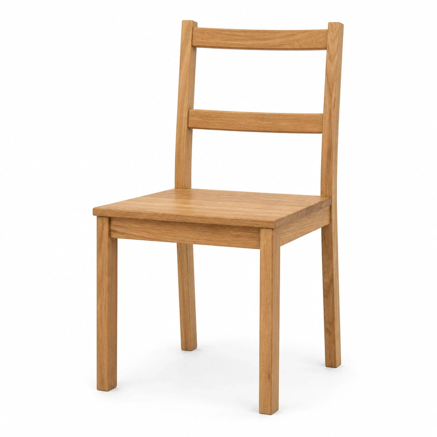 Solid Wood Dining Chair with Ladder Back