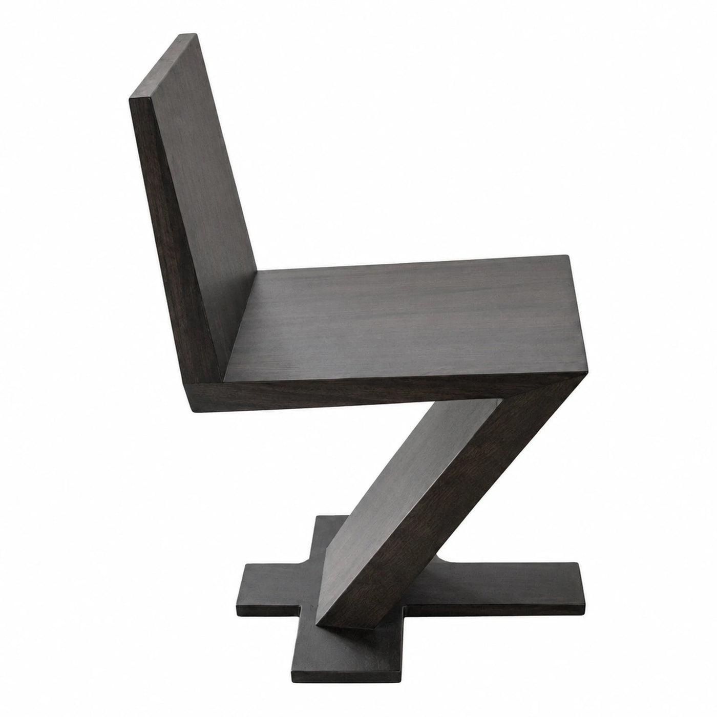 Dark Wood Zigzag Dining Chair