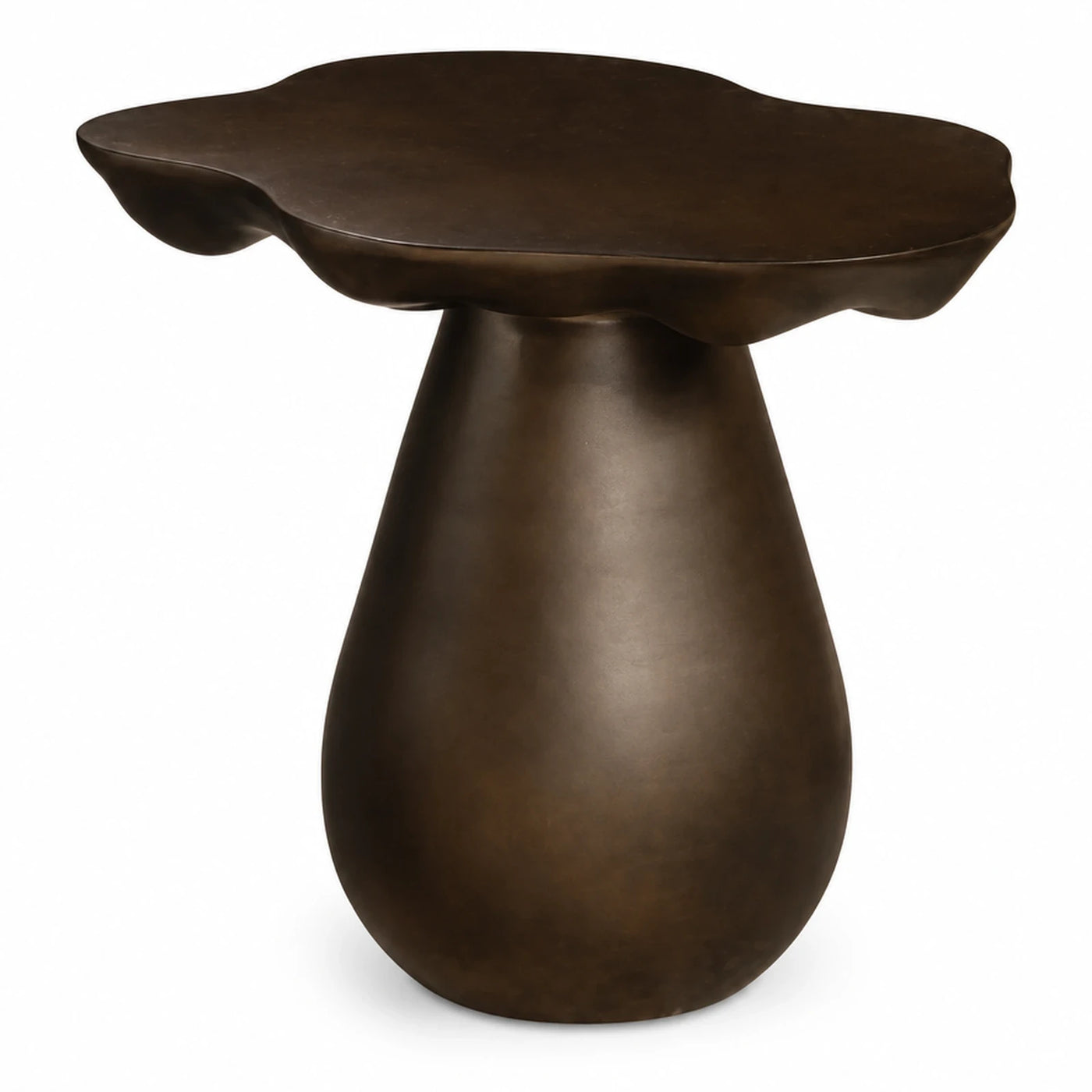 Brown Linear Organic Bronze Metal Side Table Coffee Tables & End Tables