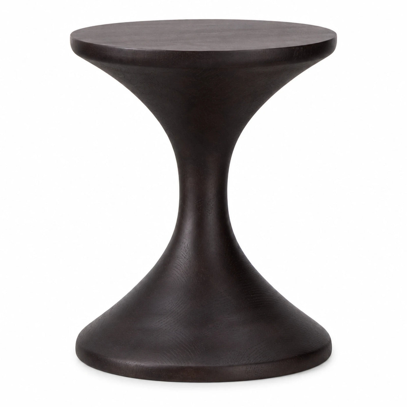 Dark Wood Hourglass Side Table