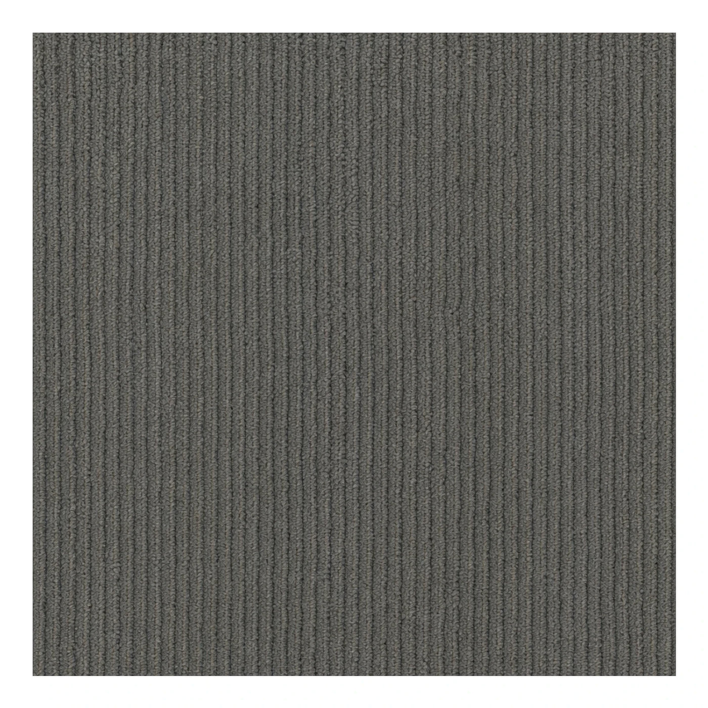 Grey Ribbed Textured Area Rug