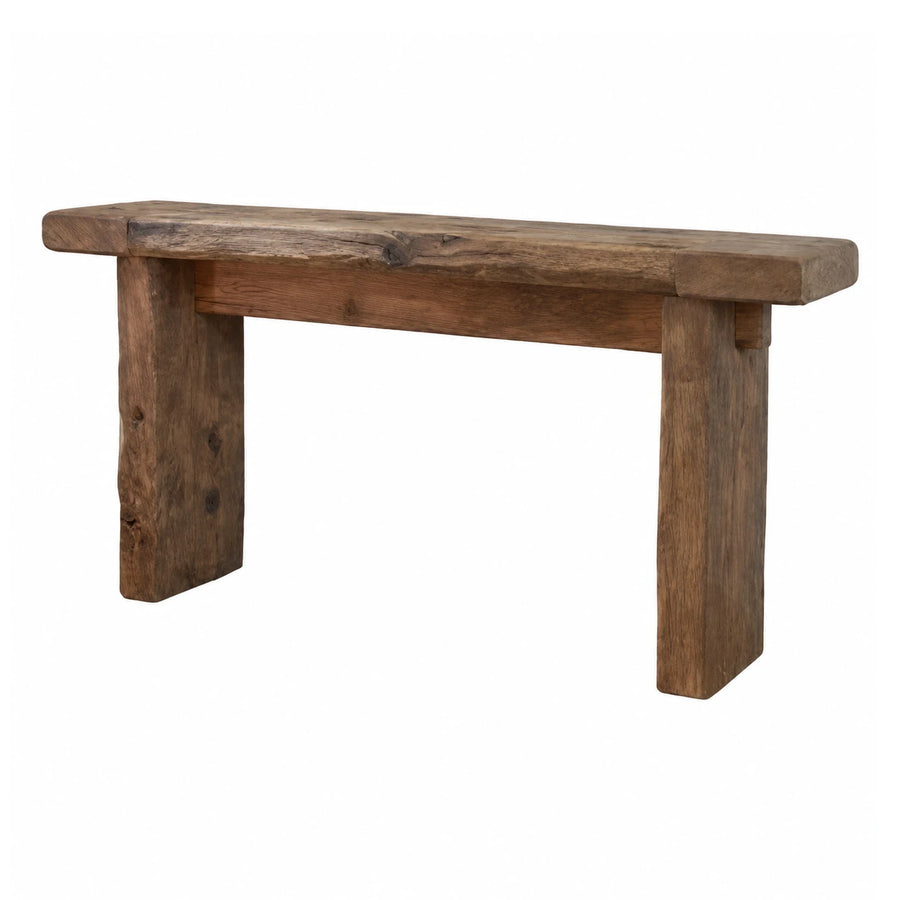 Rustic Solid Wood Console Table with Thick Legs
