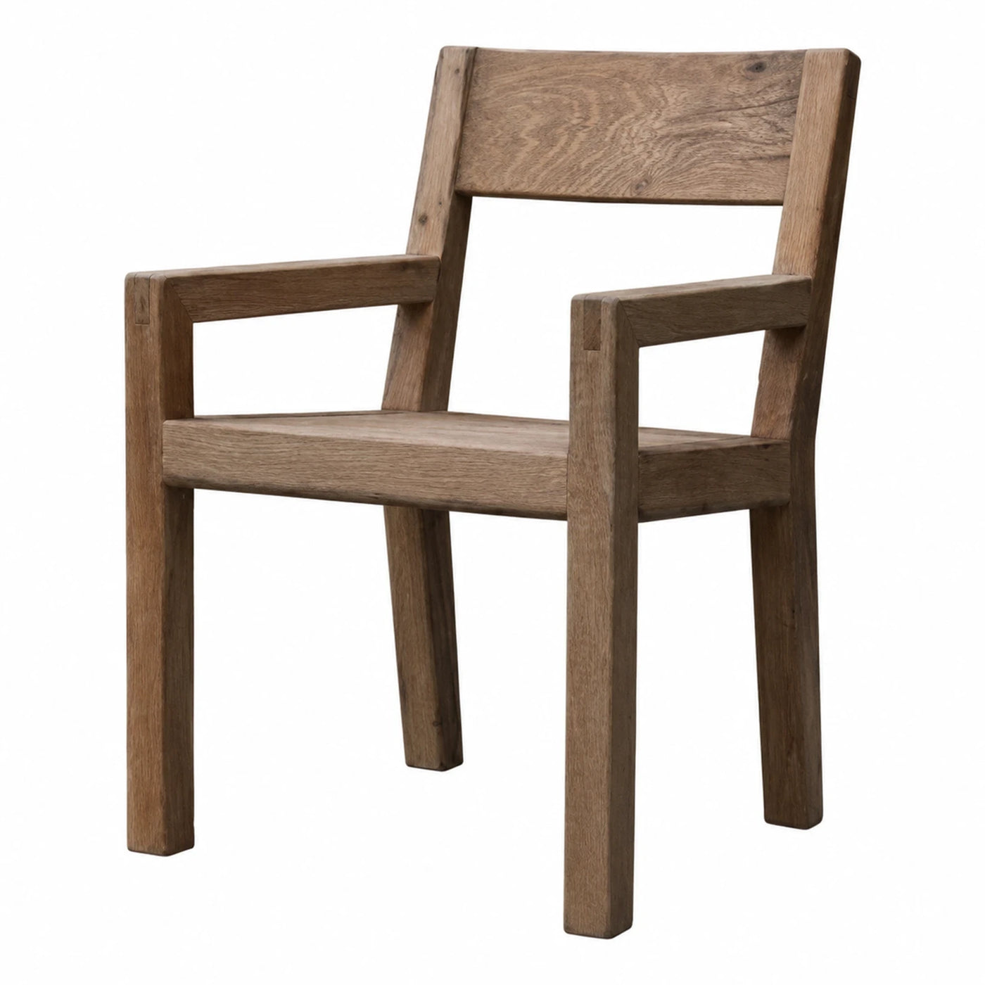 Solid Wood Armchair with Rectangular Frame