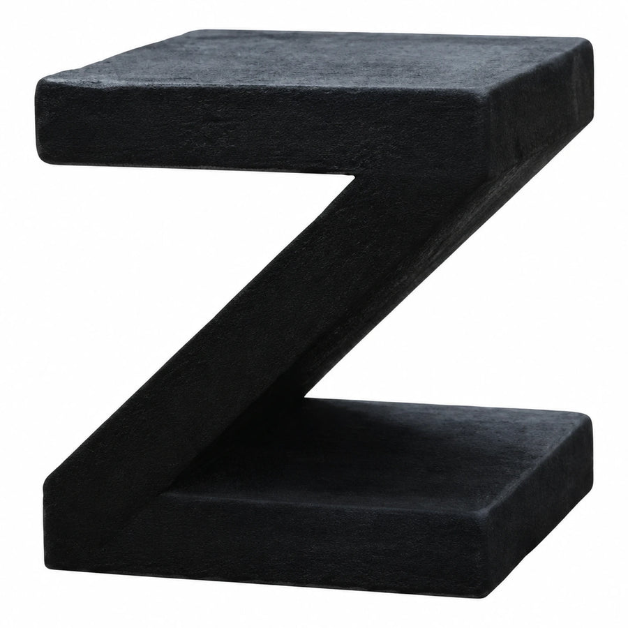 Black Z-Shaped Side Table