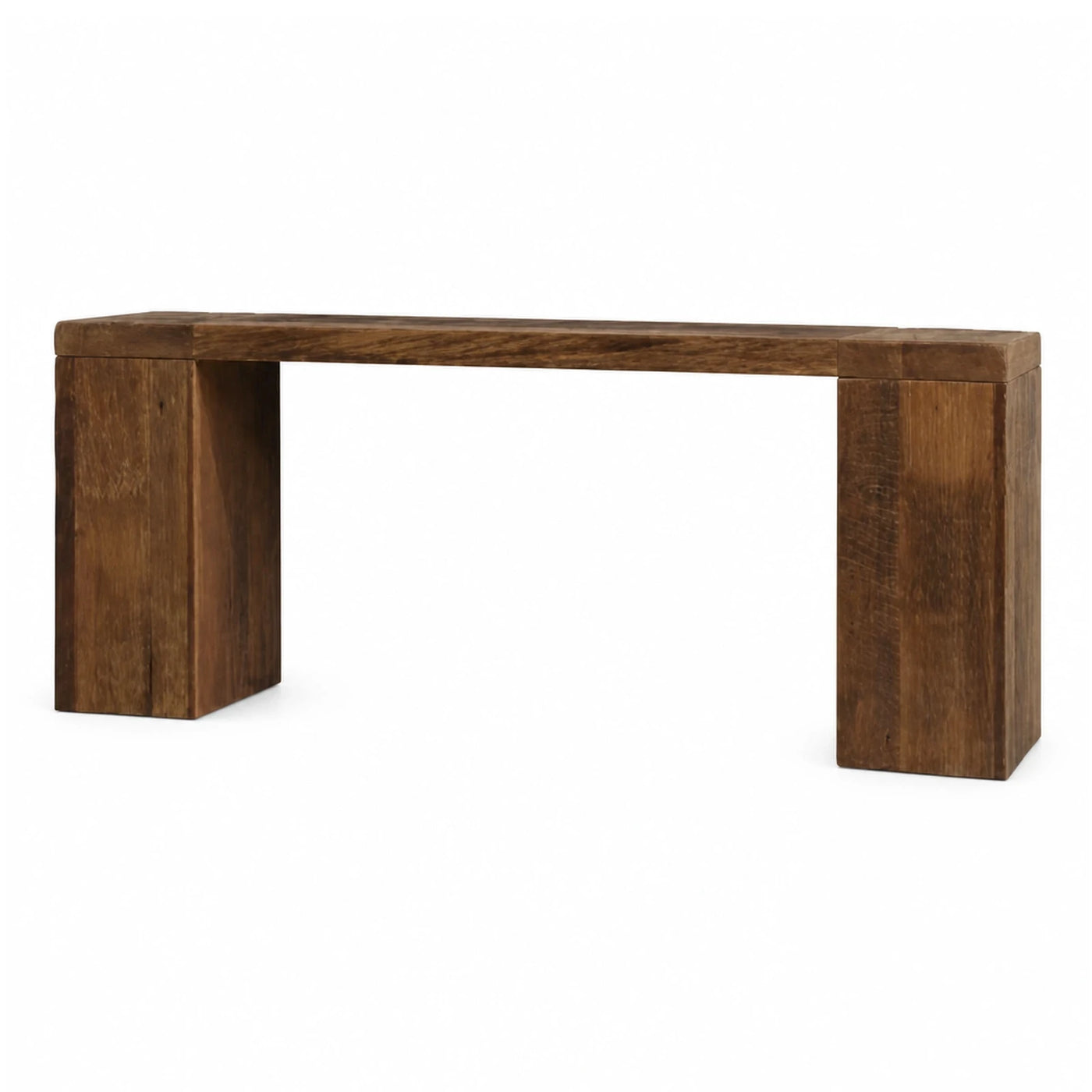 Solid Wood Console Table with Block Legs