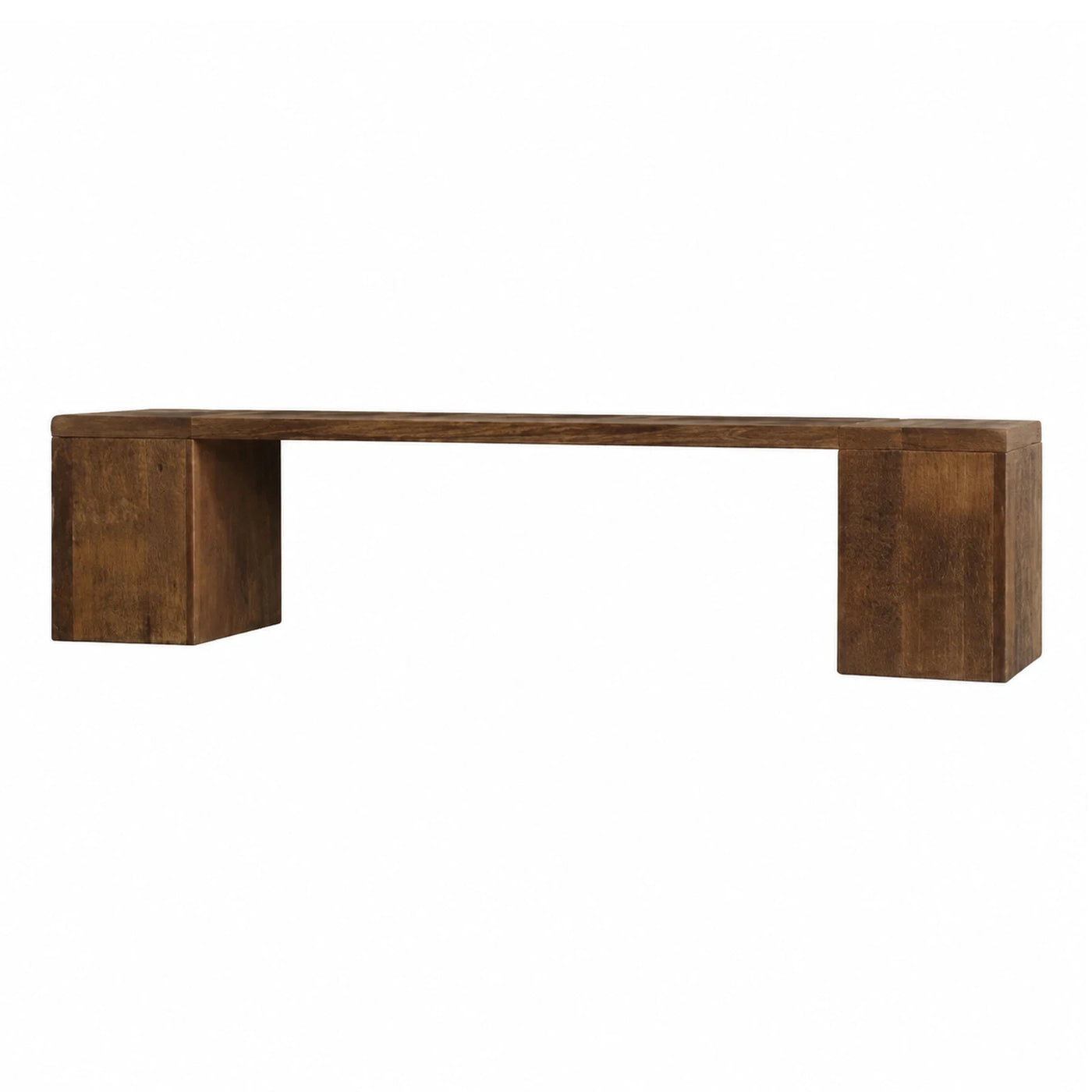 Solid Wood Console Table on Chunky Block Legs