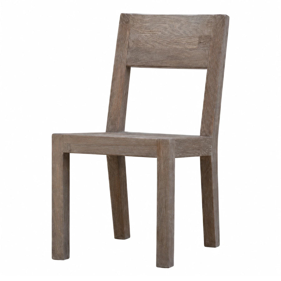 Solid Wood Dining Chair with Open Backrest