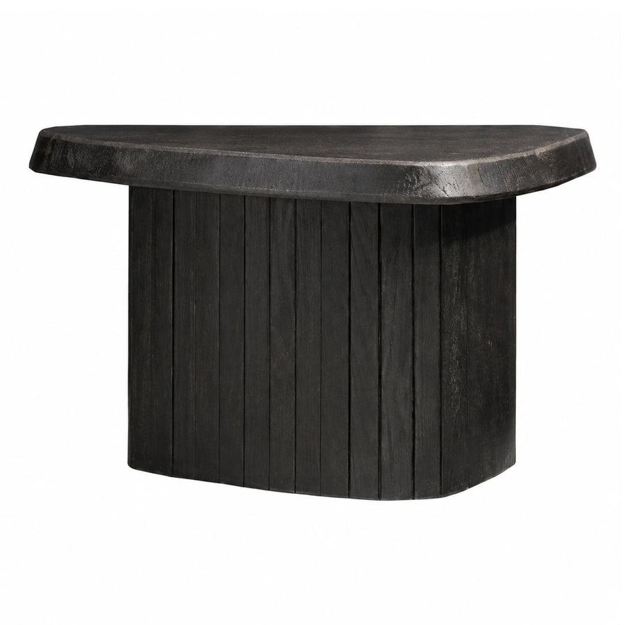 Black Wood Fluted Console Table