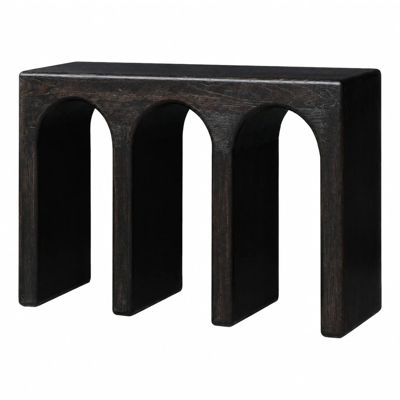 Dark Wood Arched Console Table