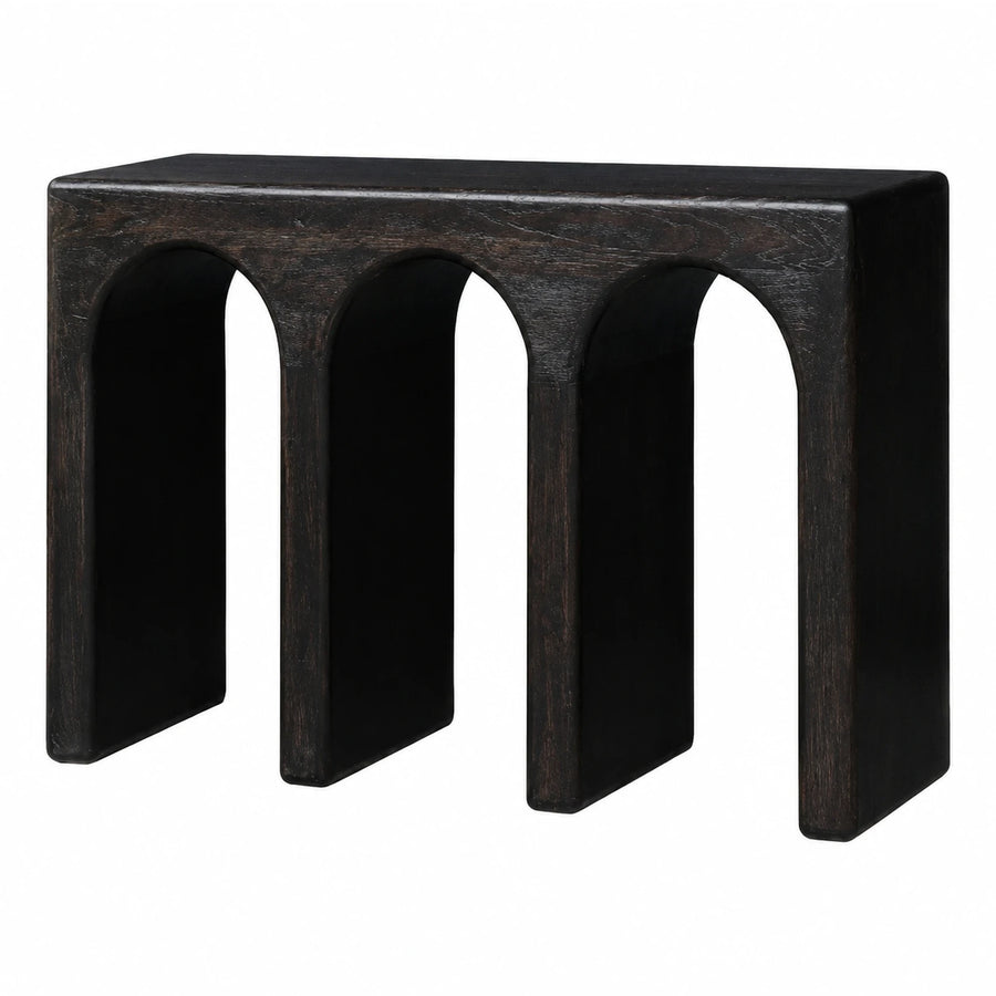 Dark Wood Arched Console Table