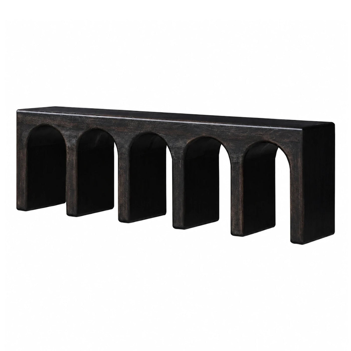 Arched Dark Wood Console Table