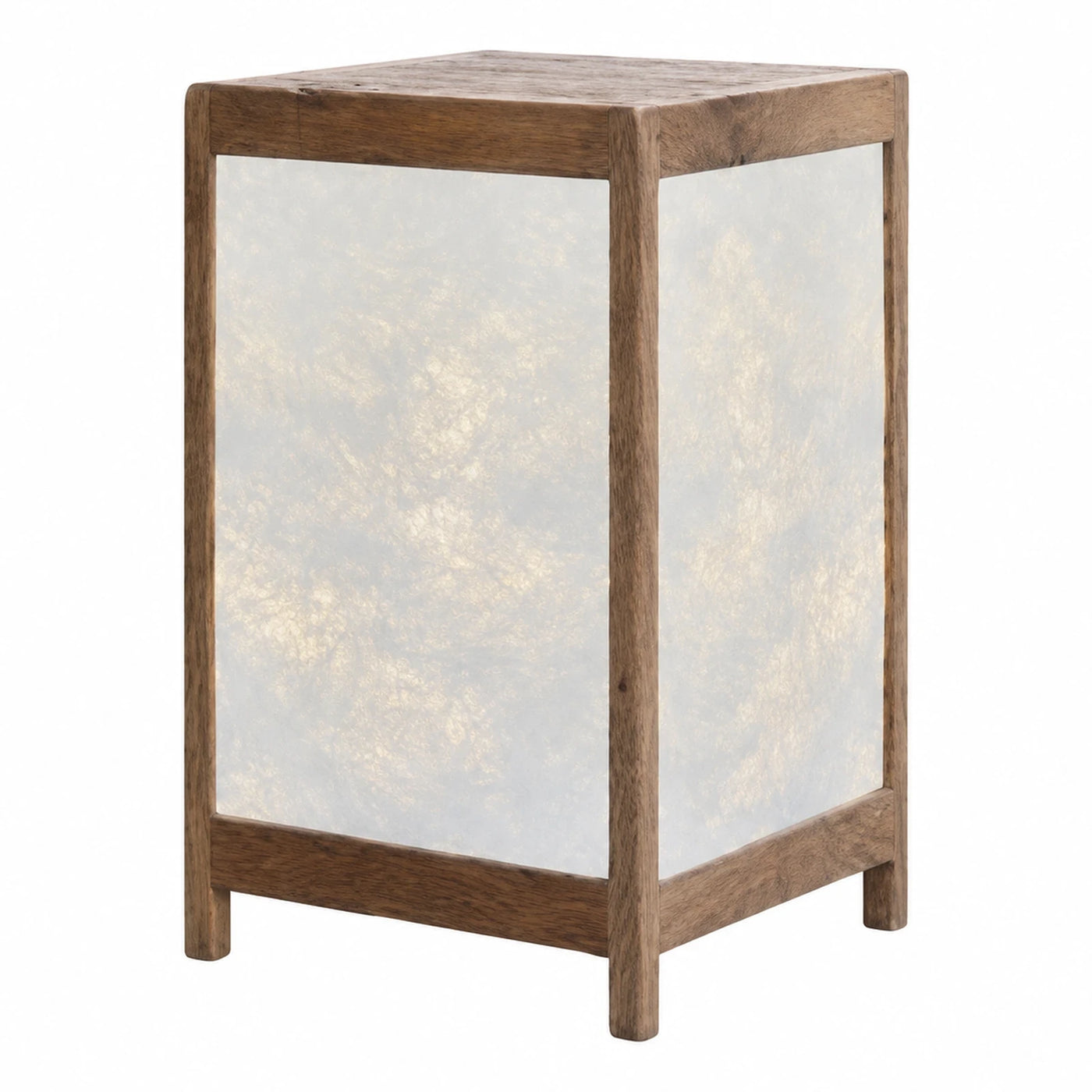Wooden Frame Side Table with Mother of Pearl Panels