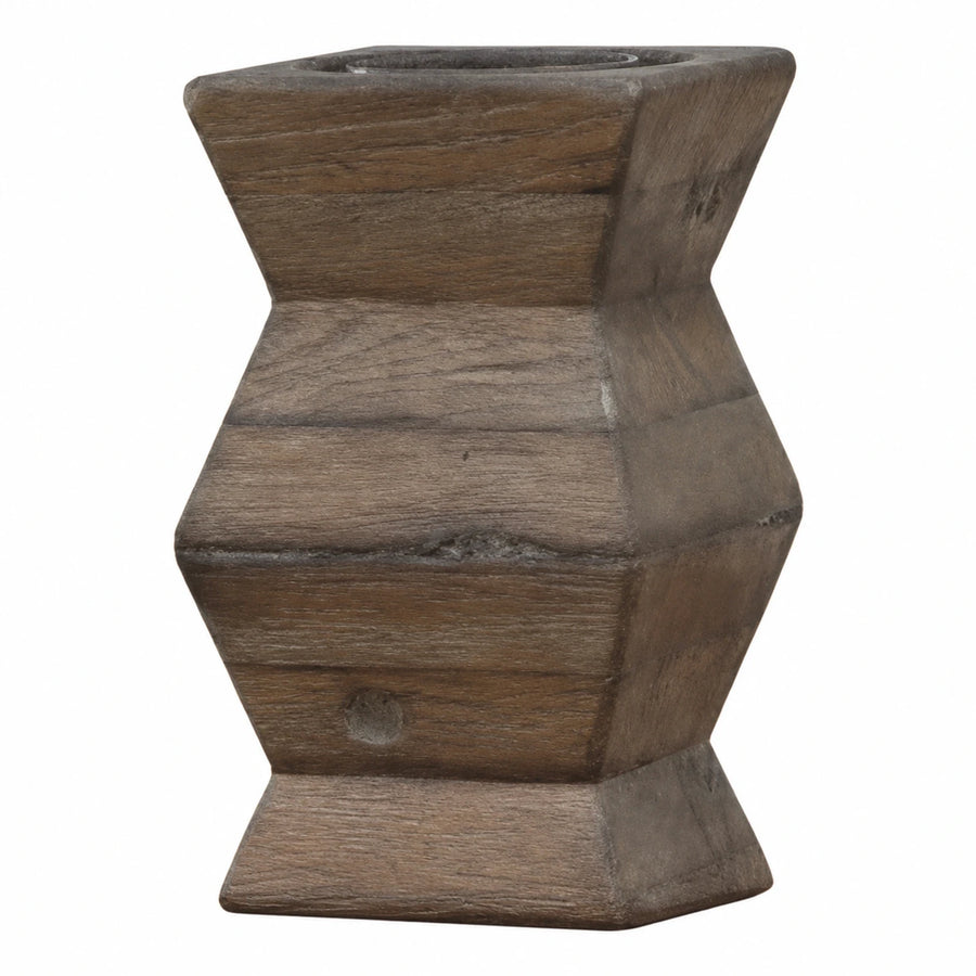 Geometric Wooden Candle Holder