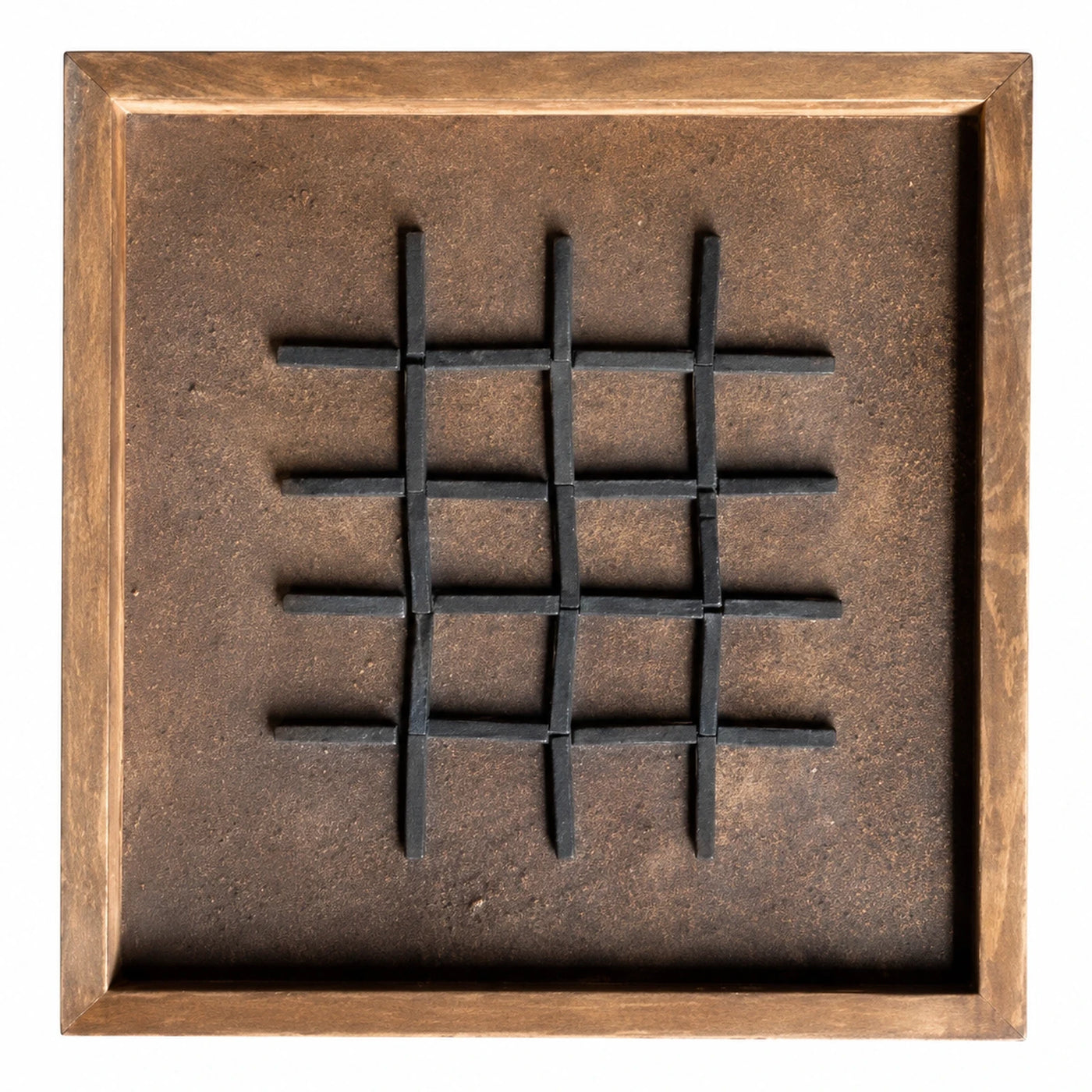 Square Wooden Tic Tac Toe Game Board