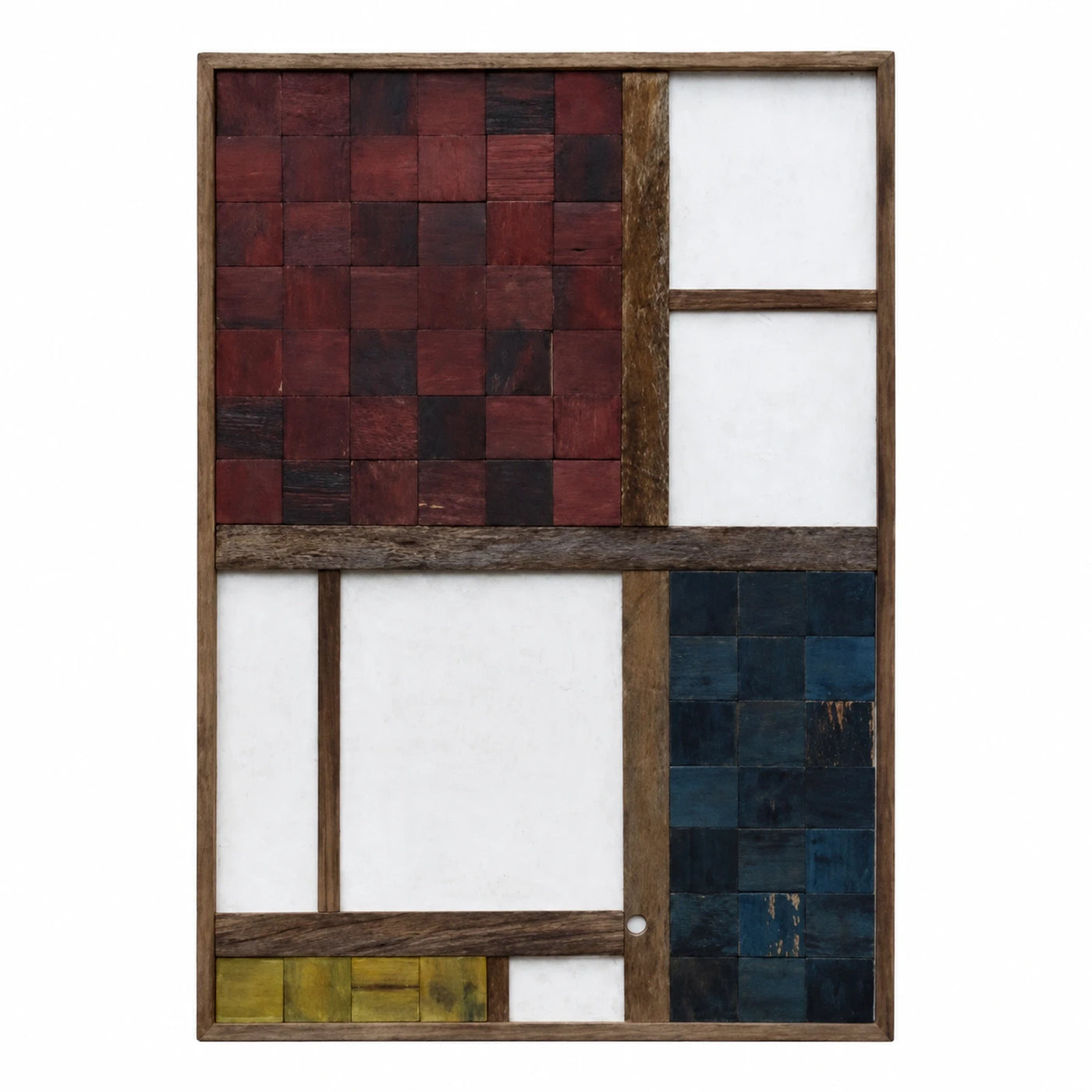 Reclaimed Wood Geometric Wall Art Panel