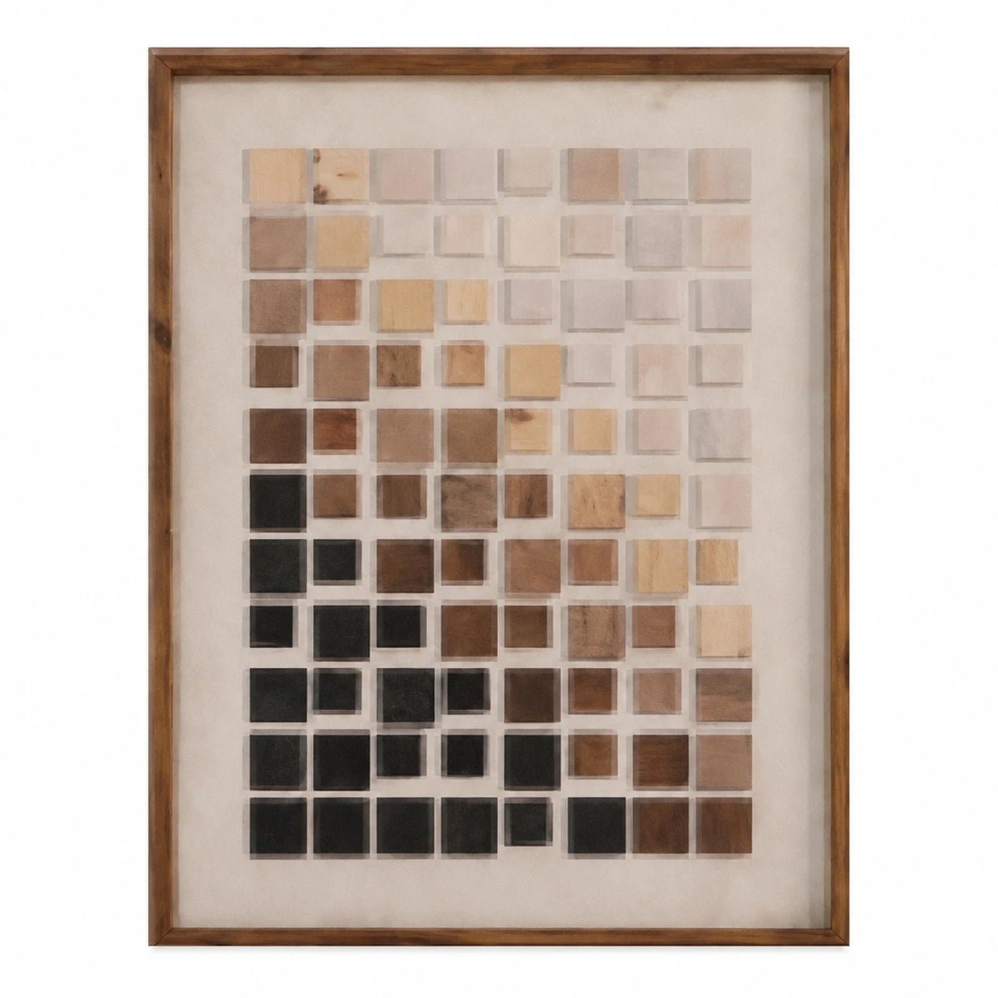 Framed Wood Tone Swatch Art Panel