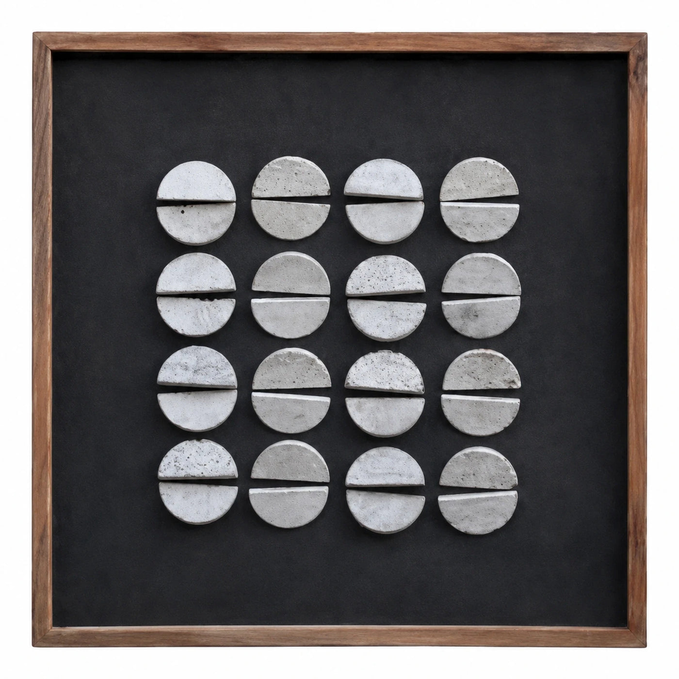 Framed Concrete Circle Wall Art
