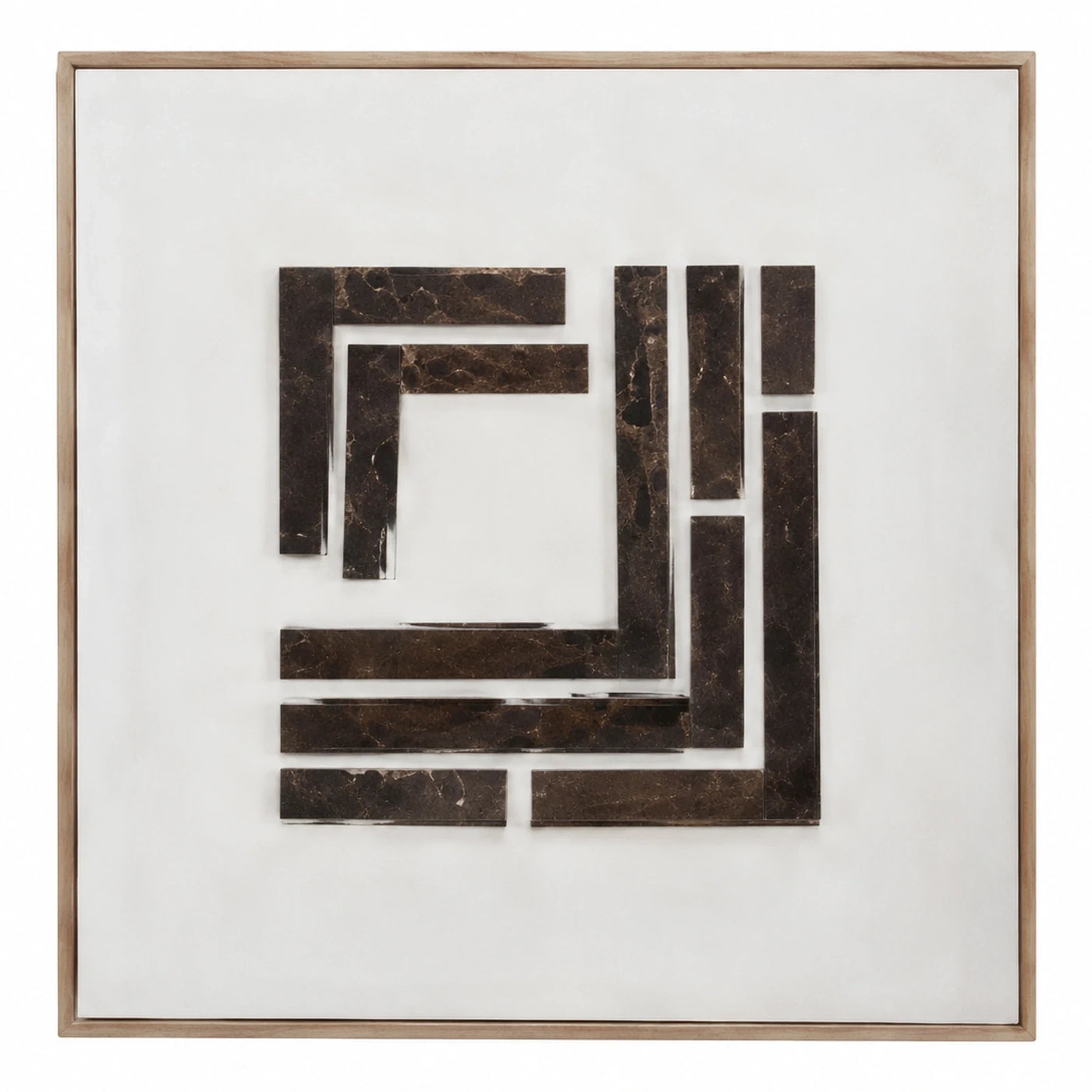 Square Geometric Marble Wall Art Panel