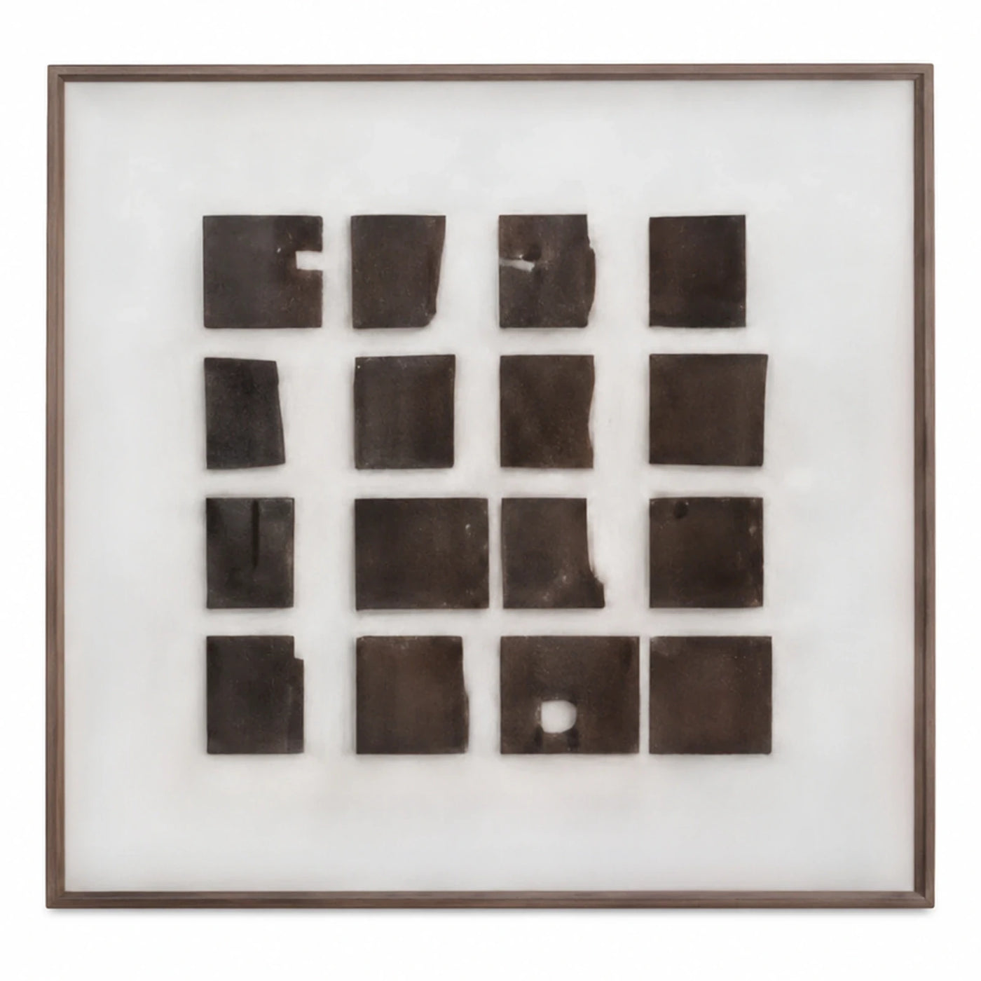 Framed Abstract Dark Square Wall Art